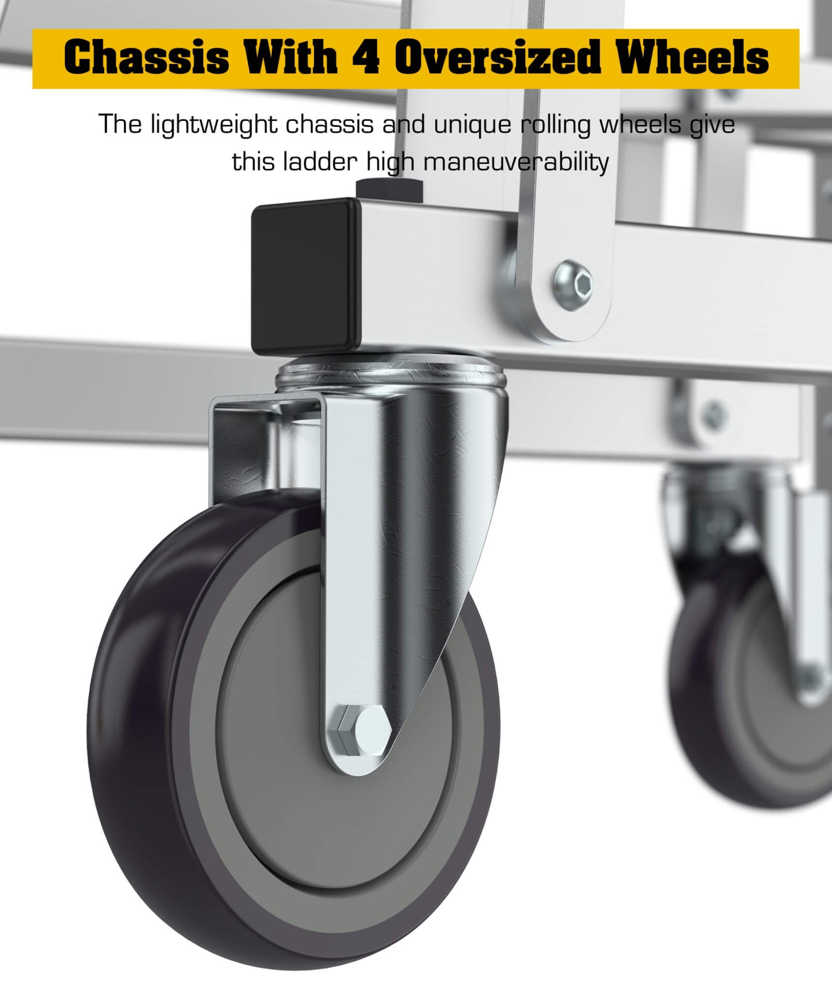 Heavy-Duty 375-Pound Aluminum Rolling Platform Ladder (SAK61724)