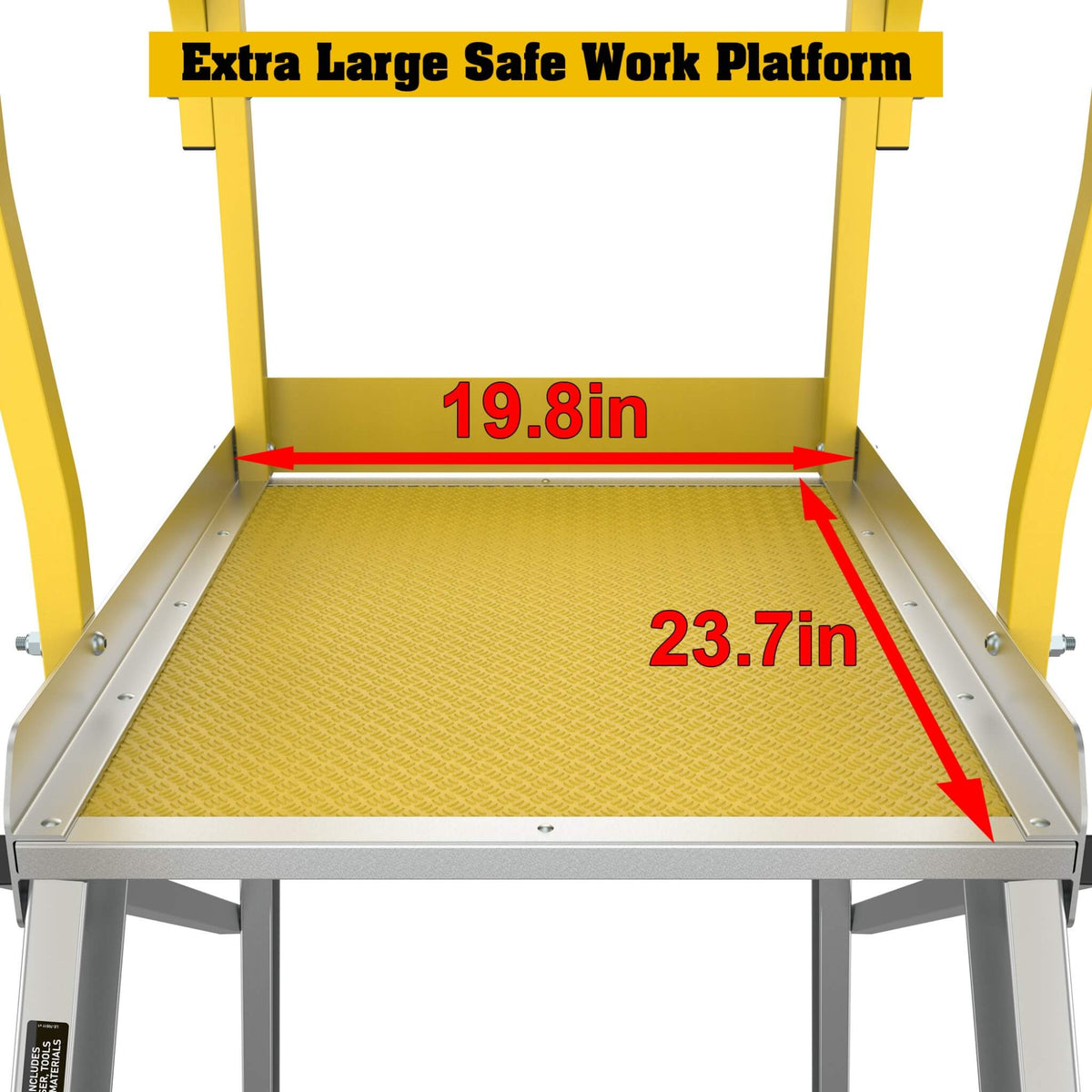 Heavy-Duty 375-Pound Aluminum Rolling Platform Ladder (SAK61724)