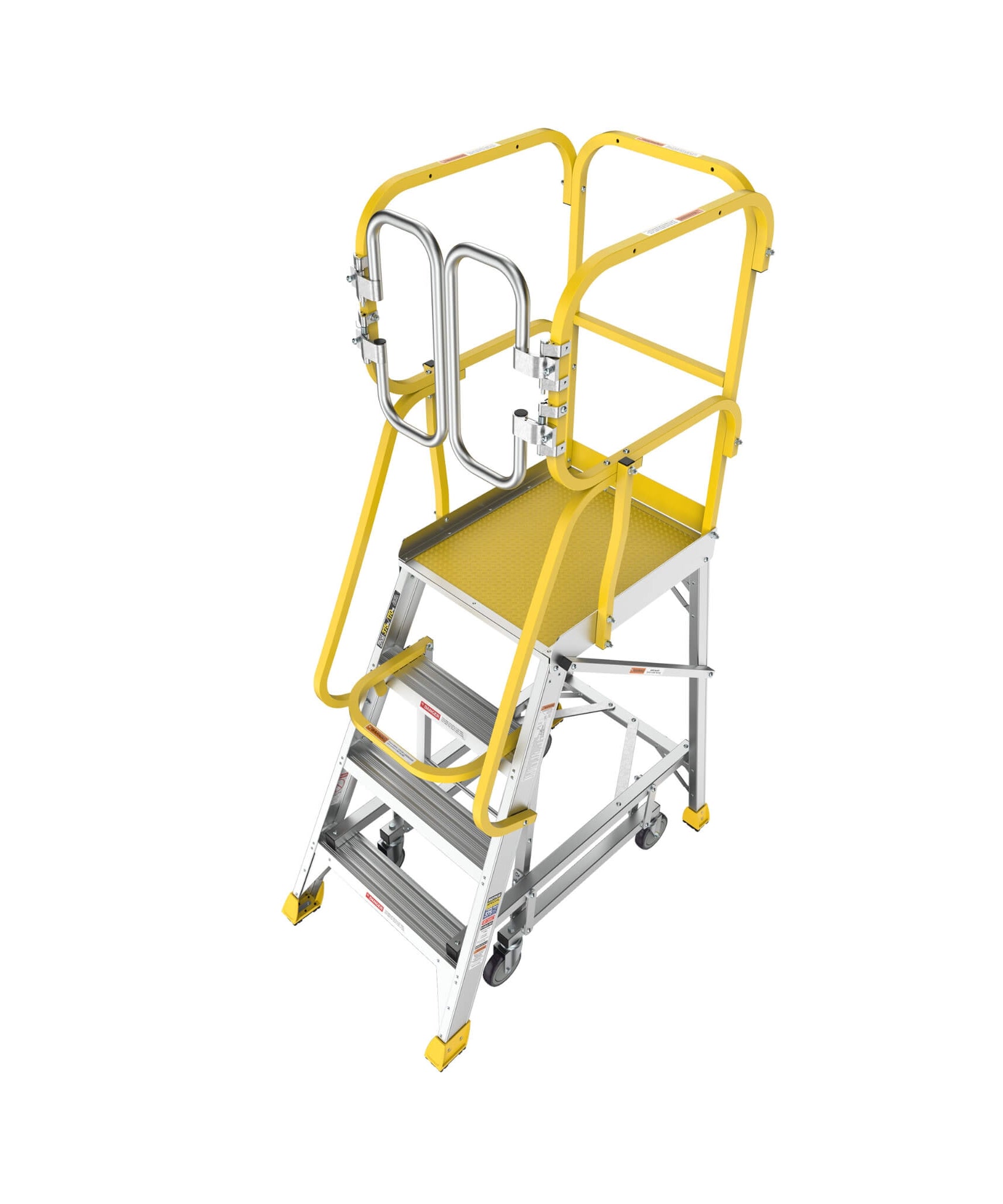 Heavy-Duty 375-Pound Aluminum Rolling Platform Ladder (SAK61724)