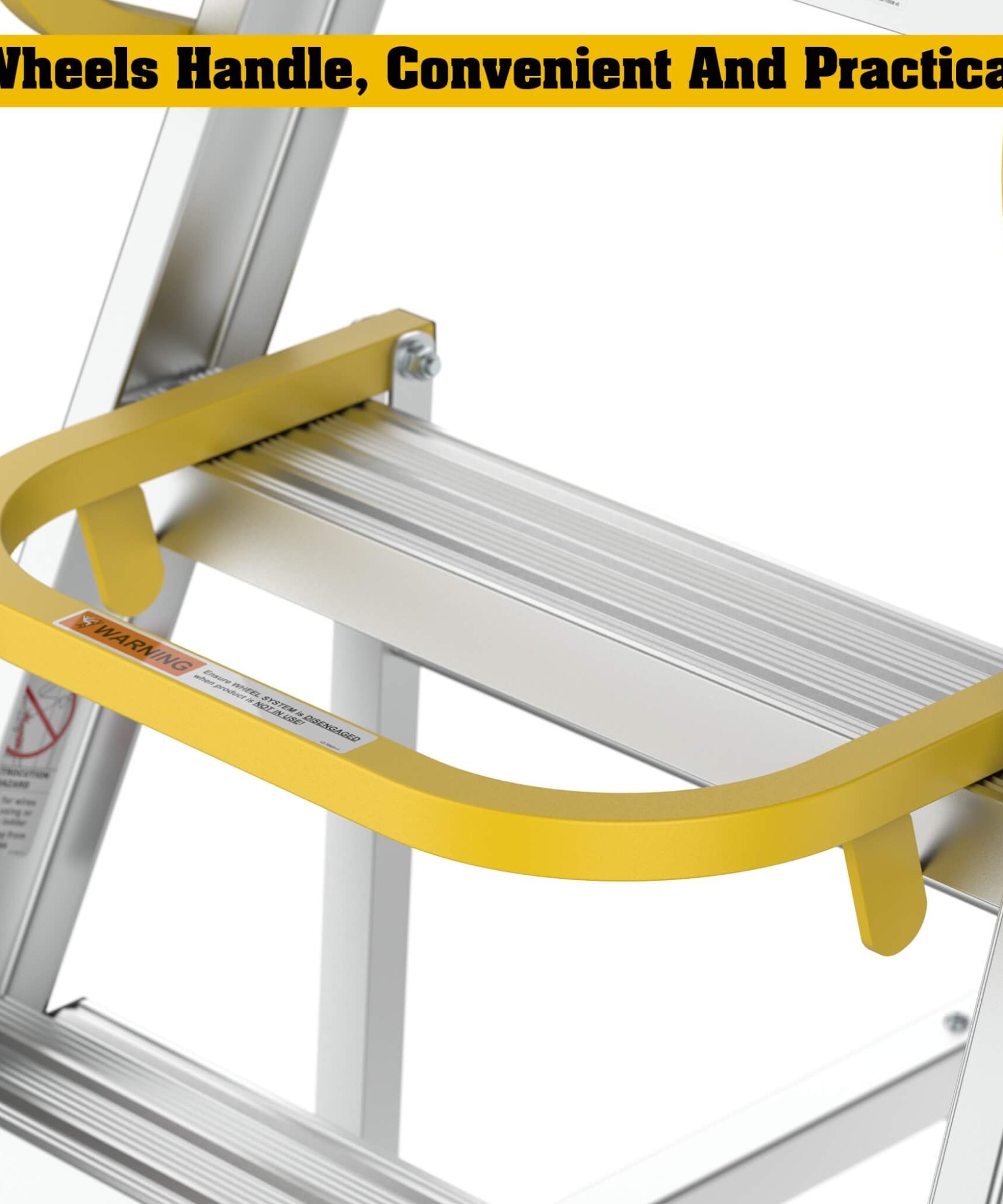 Heavy-Duty 375-Pound Aluminum Rolling Platform Ladder (SAK61724)