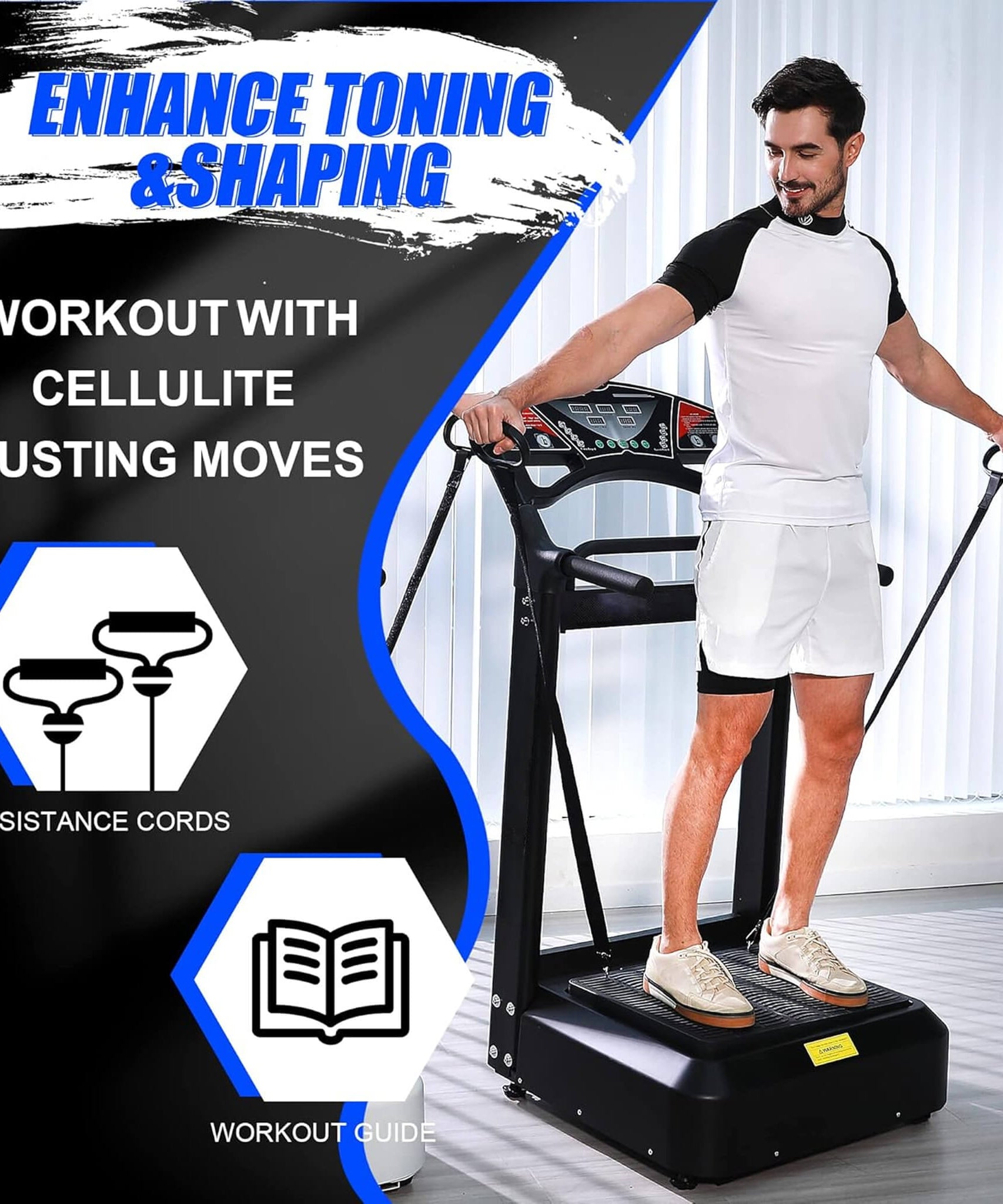 Rovix Heavy-Duty 400LBS Whole Body Vibration Plate Workout Machine (SAK57390)