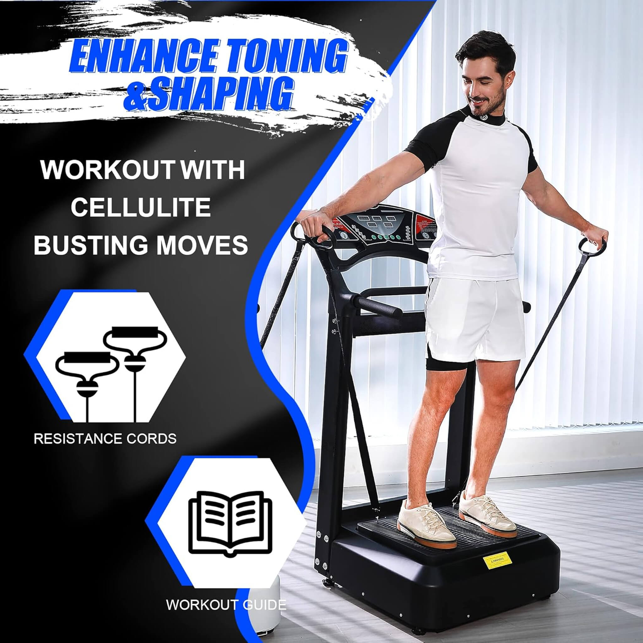 Rovix Heavy-Duty 400LBS Whole Body Vibration Plate Workout Machine (SAK57390)