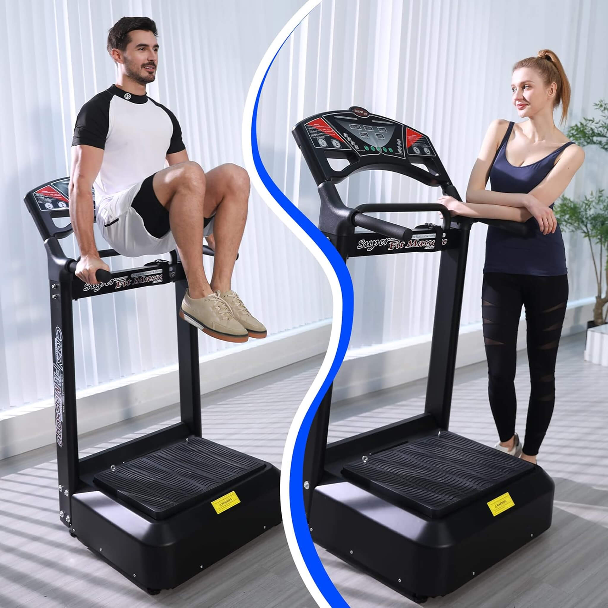 Rovix Heavy-Duty 400LBS Whole Body Vibration Plate Workout Machine (SAK57390)