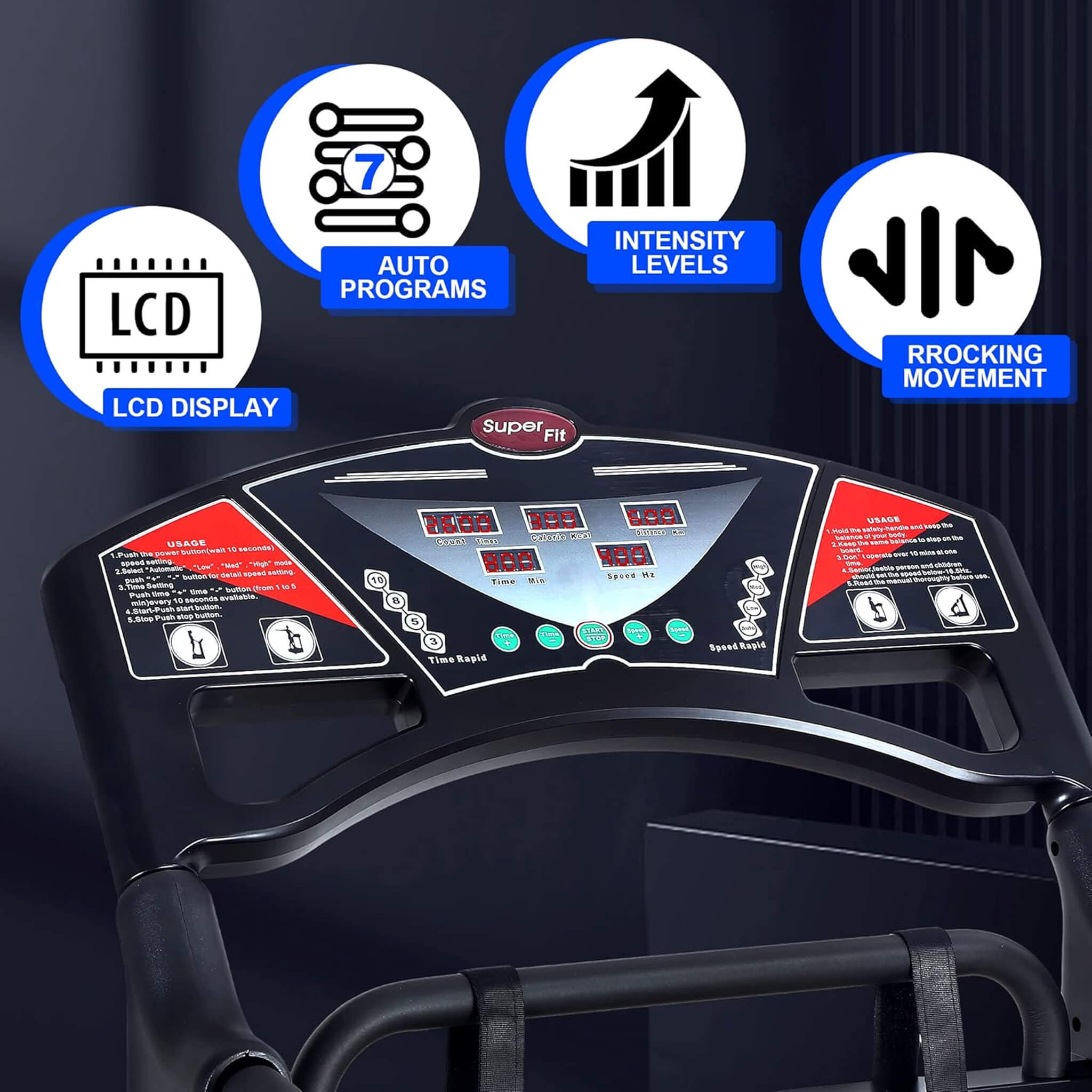 Rovix Heavy-Duty 400LBS Whole Body Vibration Plate Workout Machine (SAK57390)