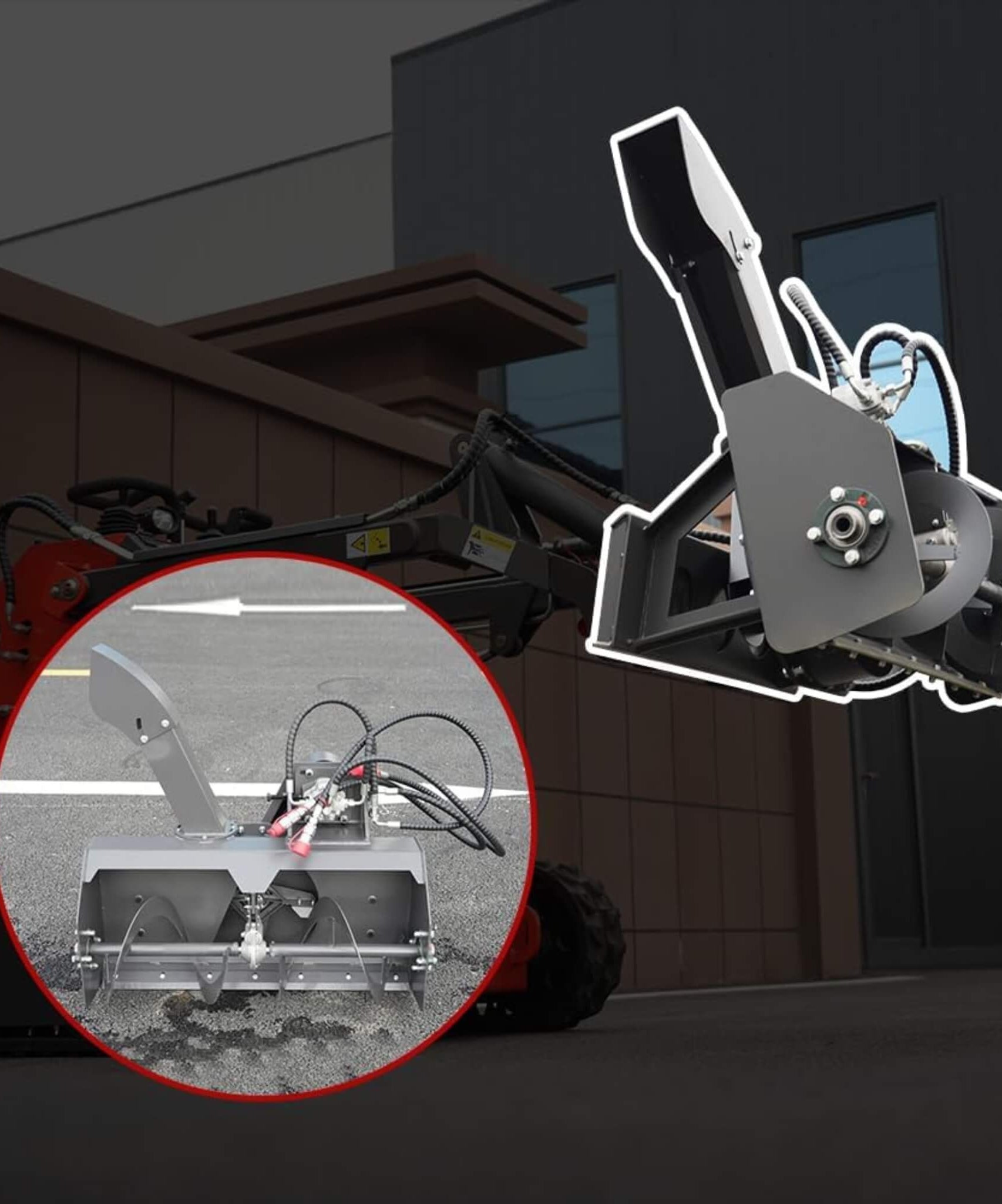 Heavy-Duty 41-Inch Mini Snow Blower Skid Steer Attachment (SAK47692)