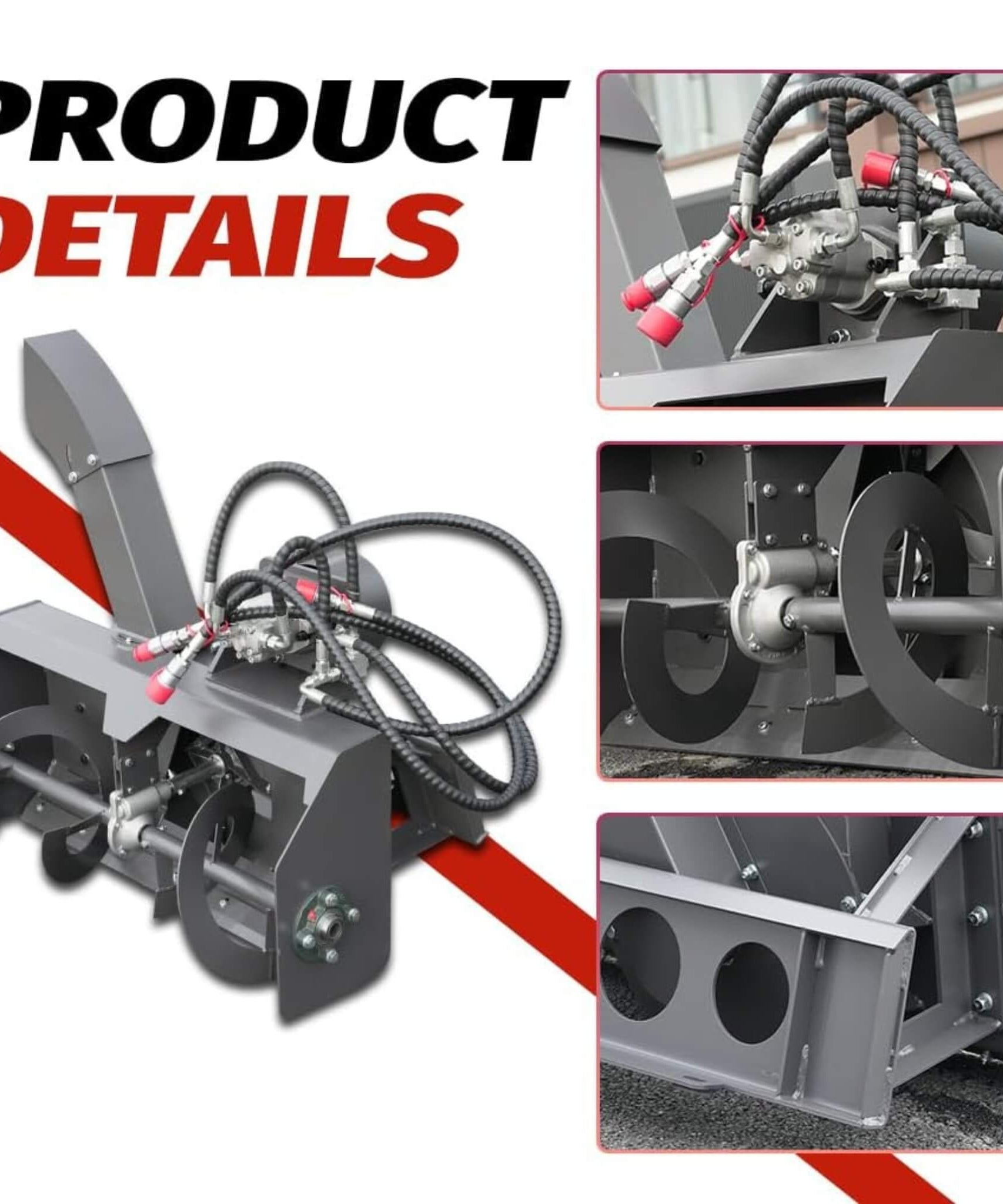 Heavy-Duty 41-Inch Mini Snow Blower Skid Steer Attachment (SAK47692)