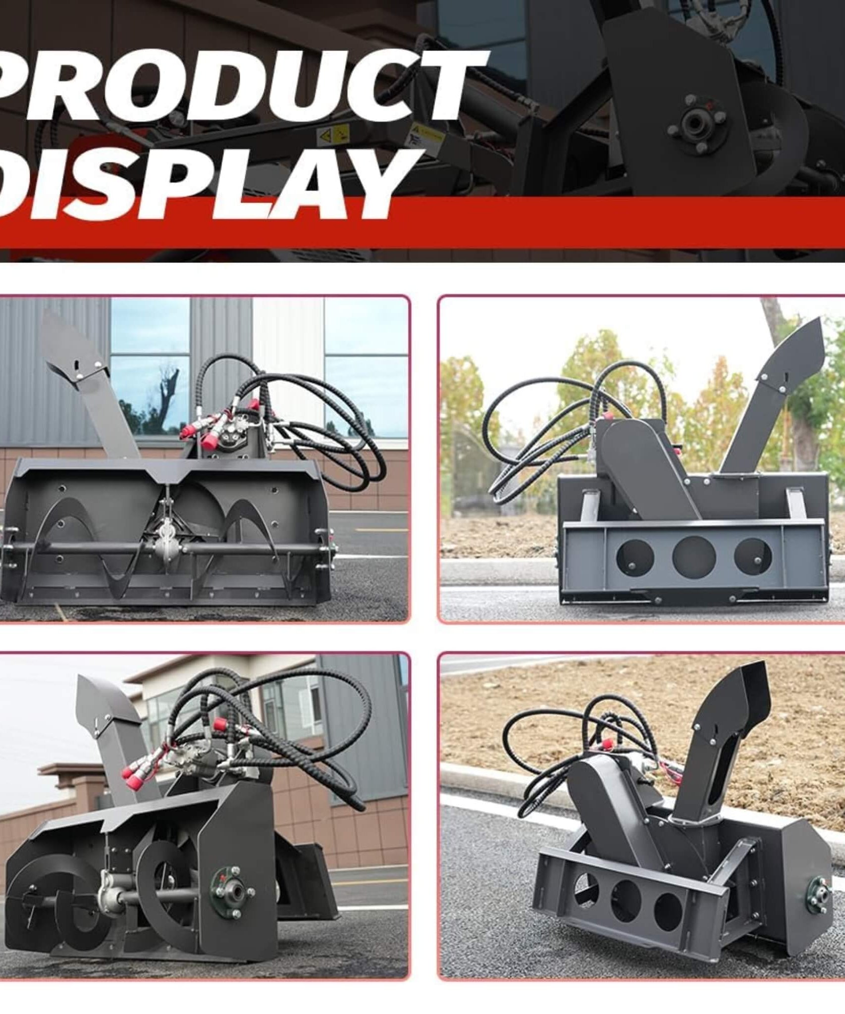 Heavy-Duty 41-Inch Mini Snow Blower Skid Steer Attachment (SAK47692)