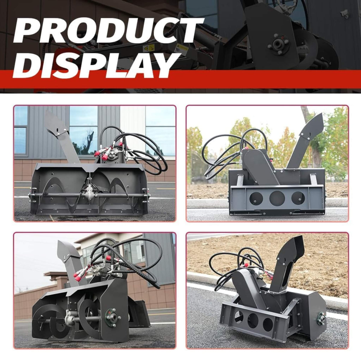 Heavy-Duty 41-Inch Mini Snow Blower Skid Steer Attachment (SAK47692)
