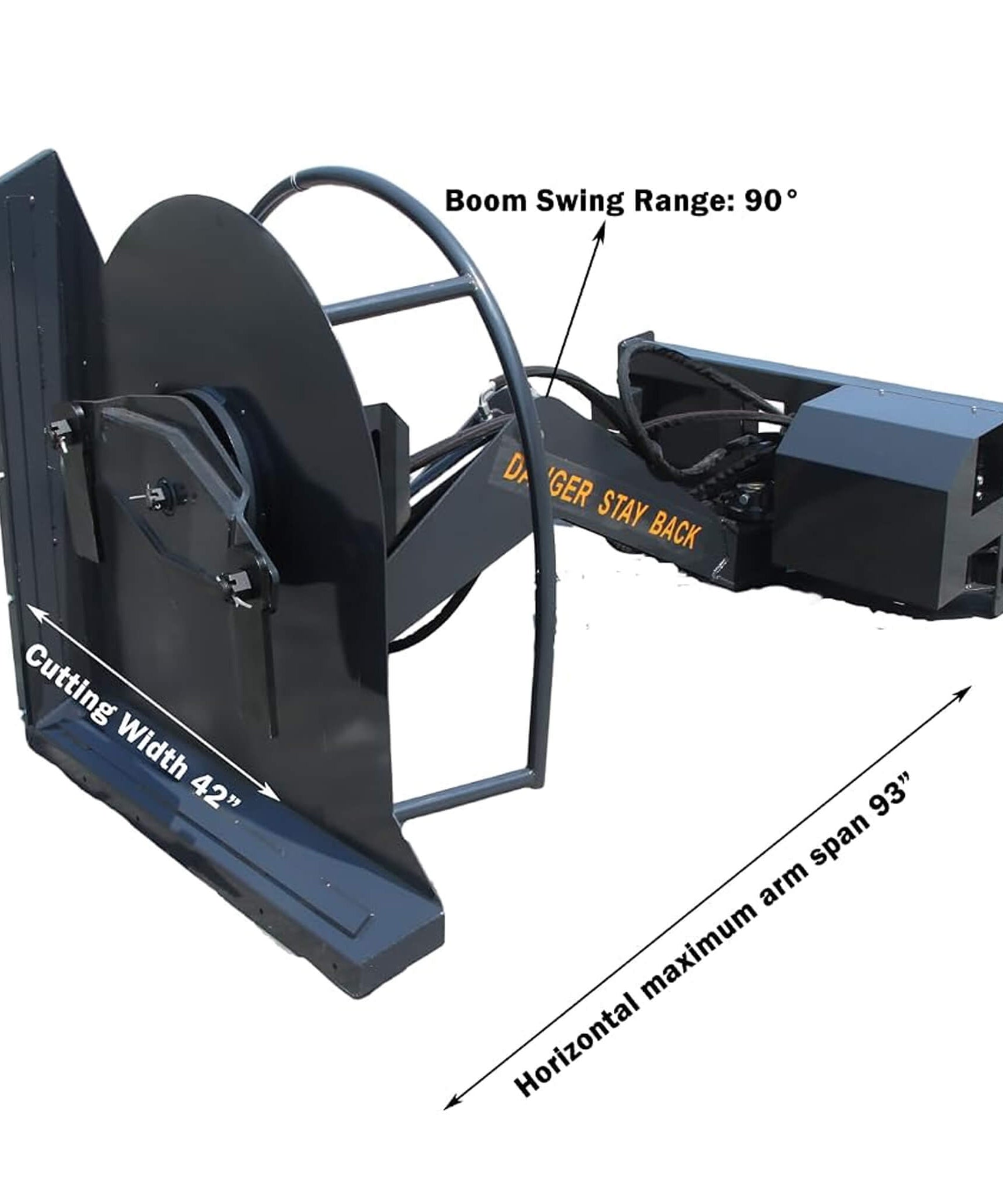 Heavy-Duty 42-Inch Articulating Brush Cutter Skid Steer Attachment (SAK17062)