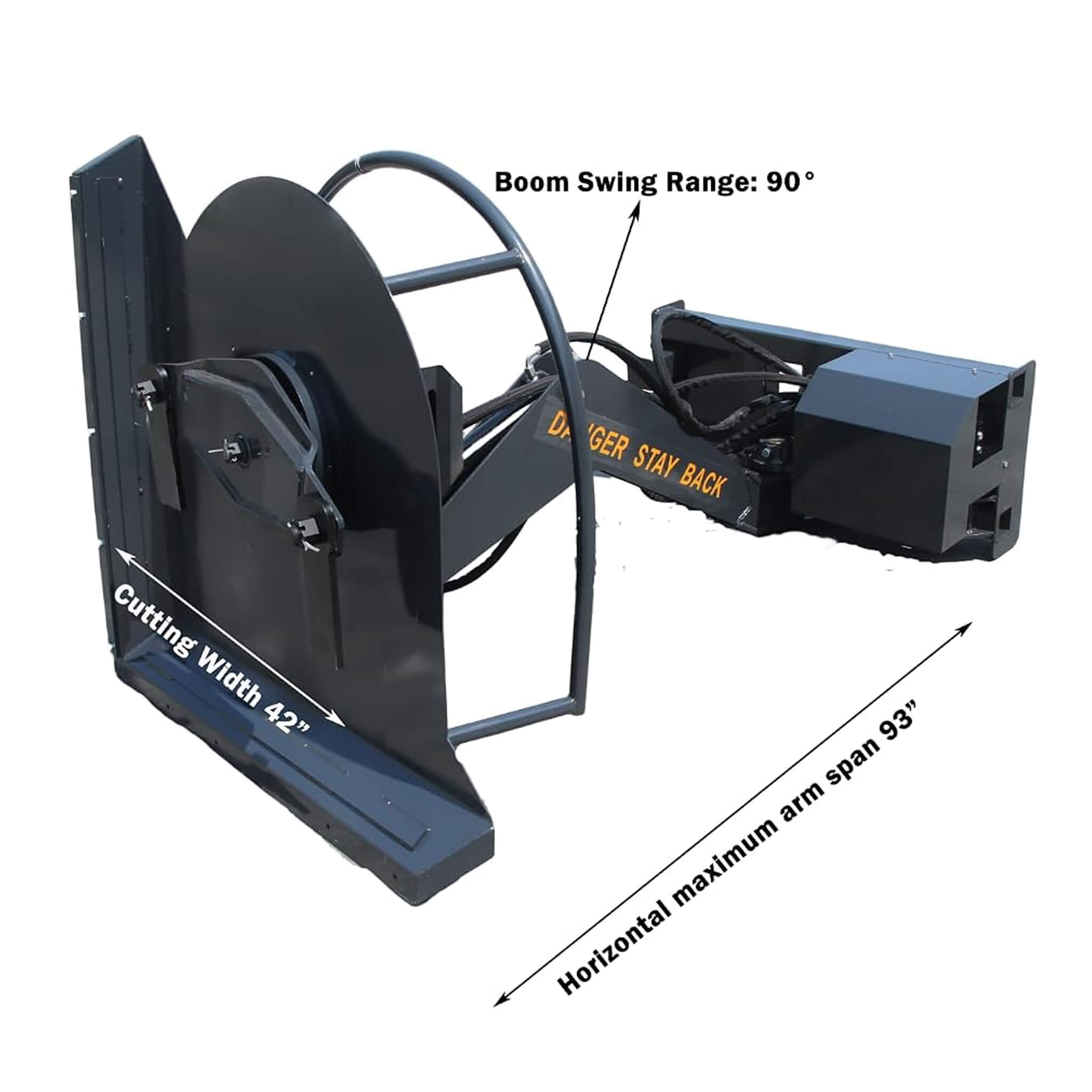 Heavy-Duty 42-Inch Articulating Brush Cutter Skid Steer Attachment (SAK17062)