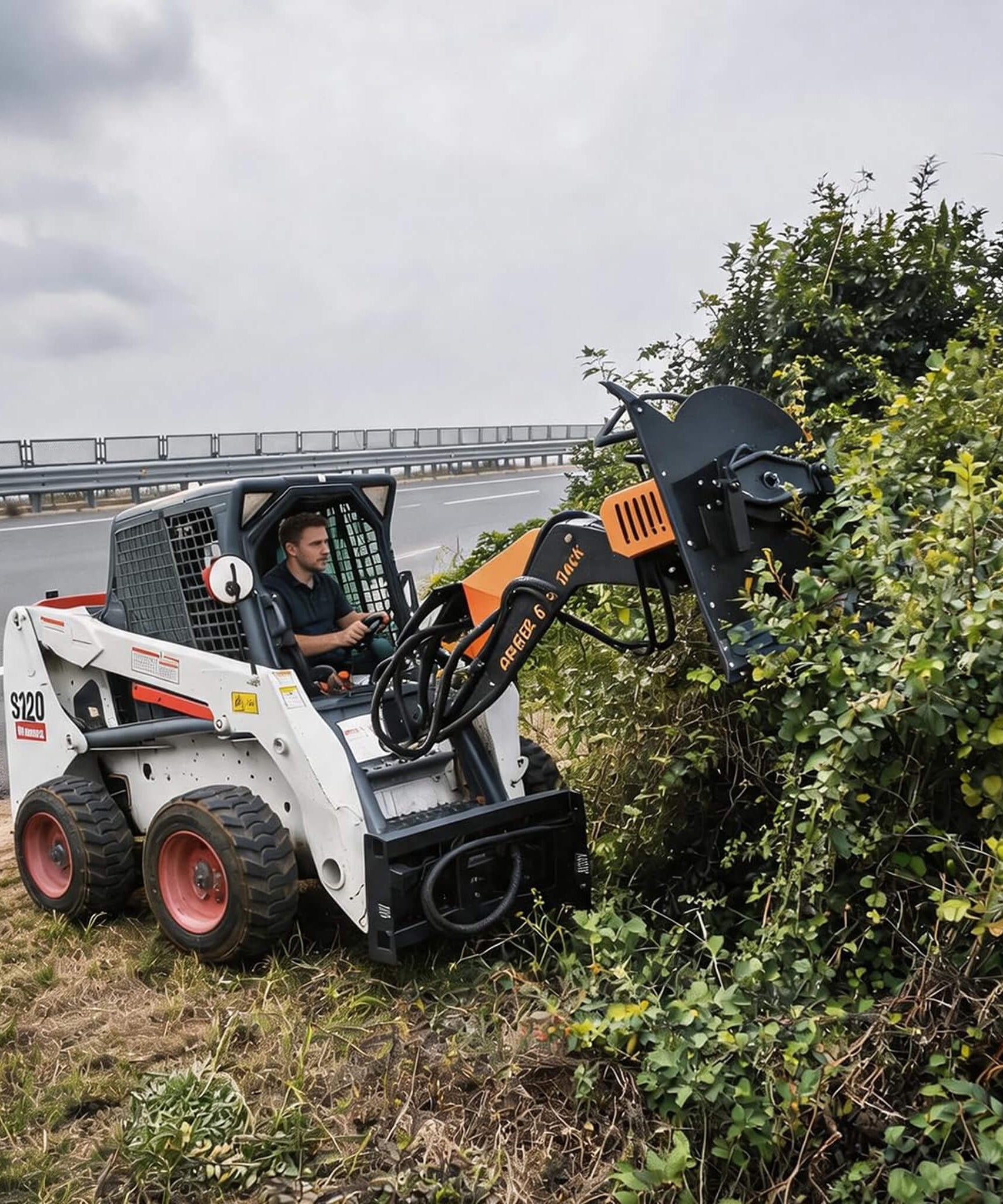 Heavy-Duty 42-Inch Articulating Brush Cutter Skid Steer Attachment (SAK17062)
