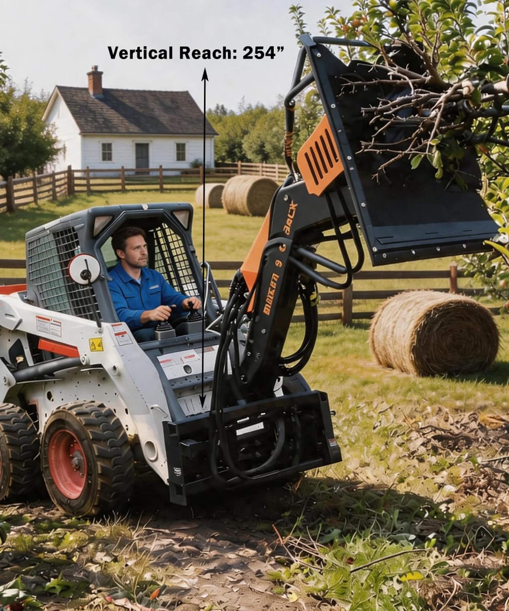 Heavy-Duty 42-Inch Articulating Brush Cutter Skid Steer Attachment (SAK17062)