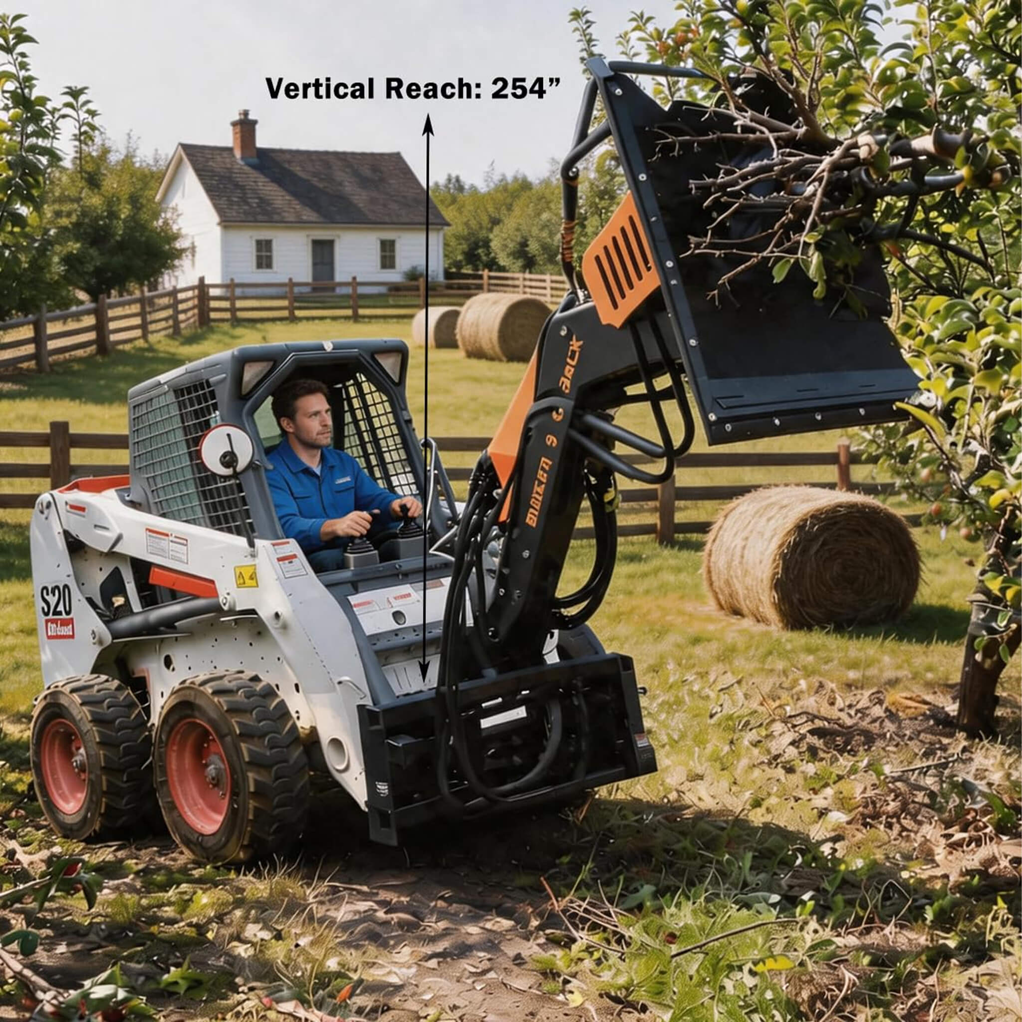Heavy-Duty 42-Inch Articulating Brush Cutter Skid Steer Attachment (SAK17062)
