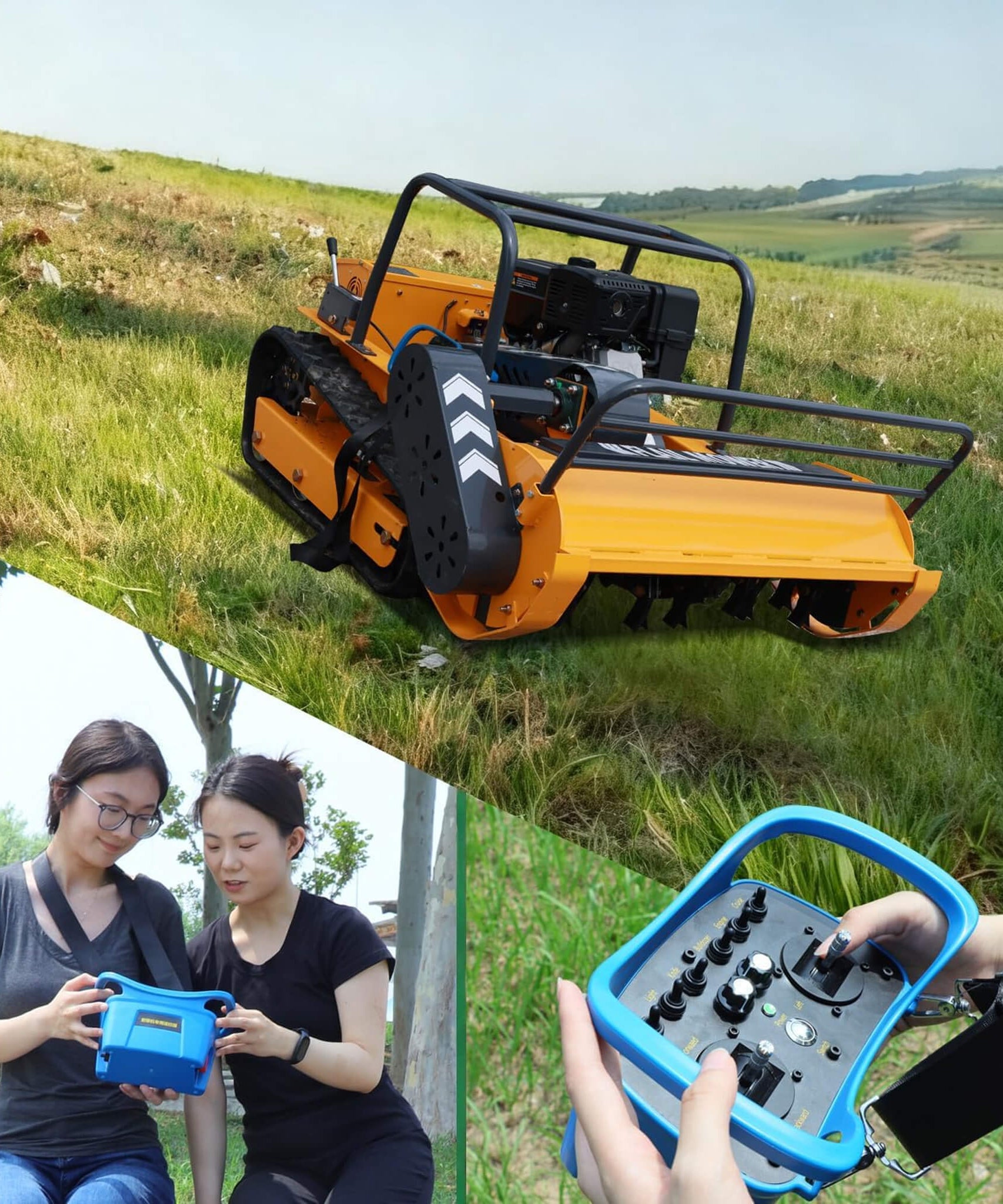 Heavy-Duty 459CC Commercial Remote-Controlled Hybrid Mower (SAK68124)