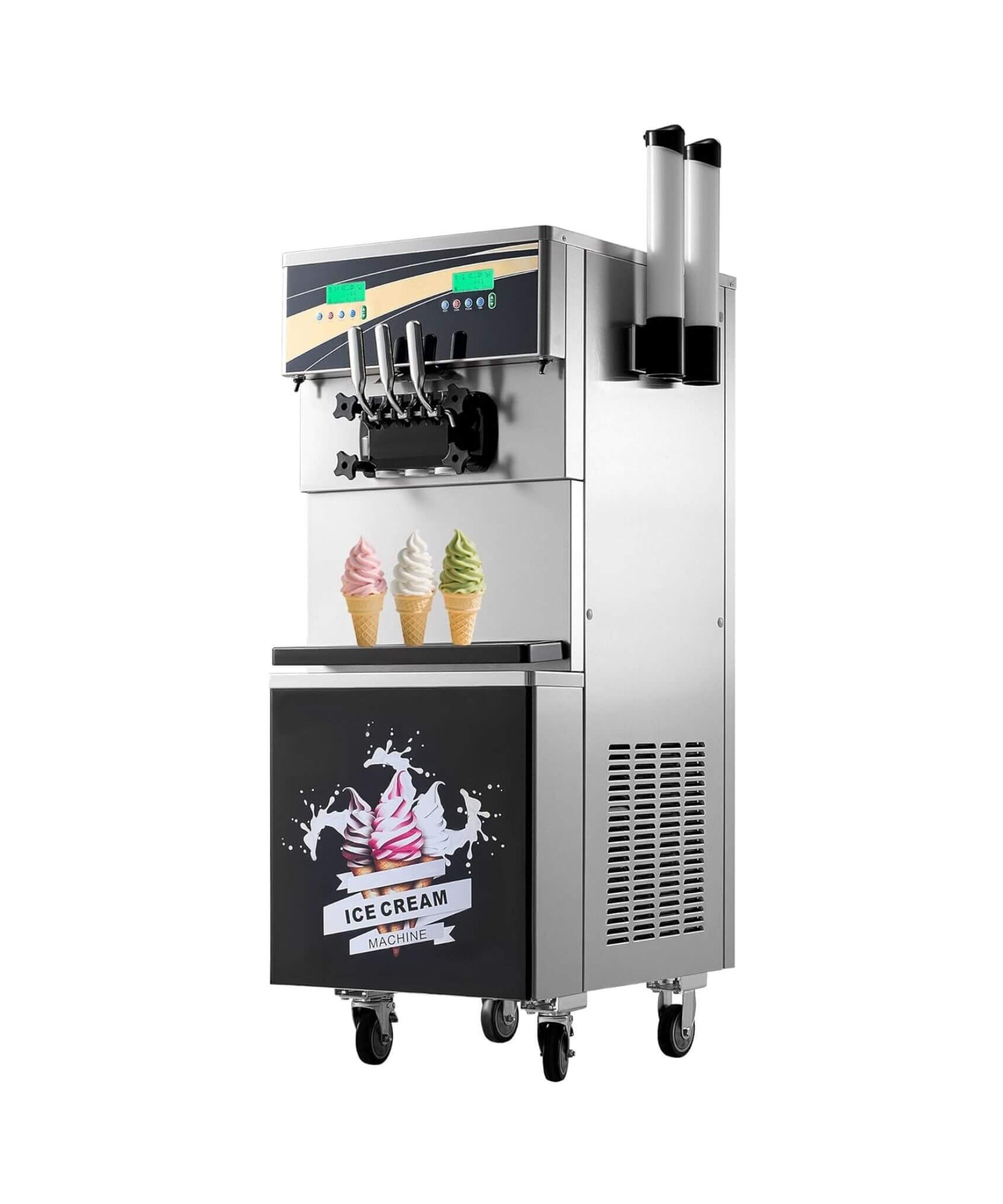 Heavy-Duty 45L/H 3-Flavor Dual Compressor Commercial Soft Serve Ice Cream Machine (SAK43195)