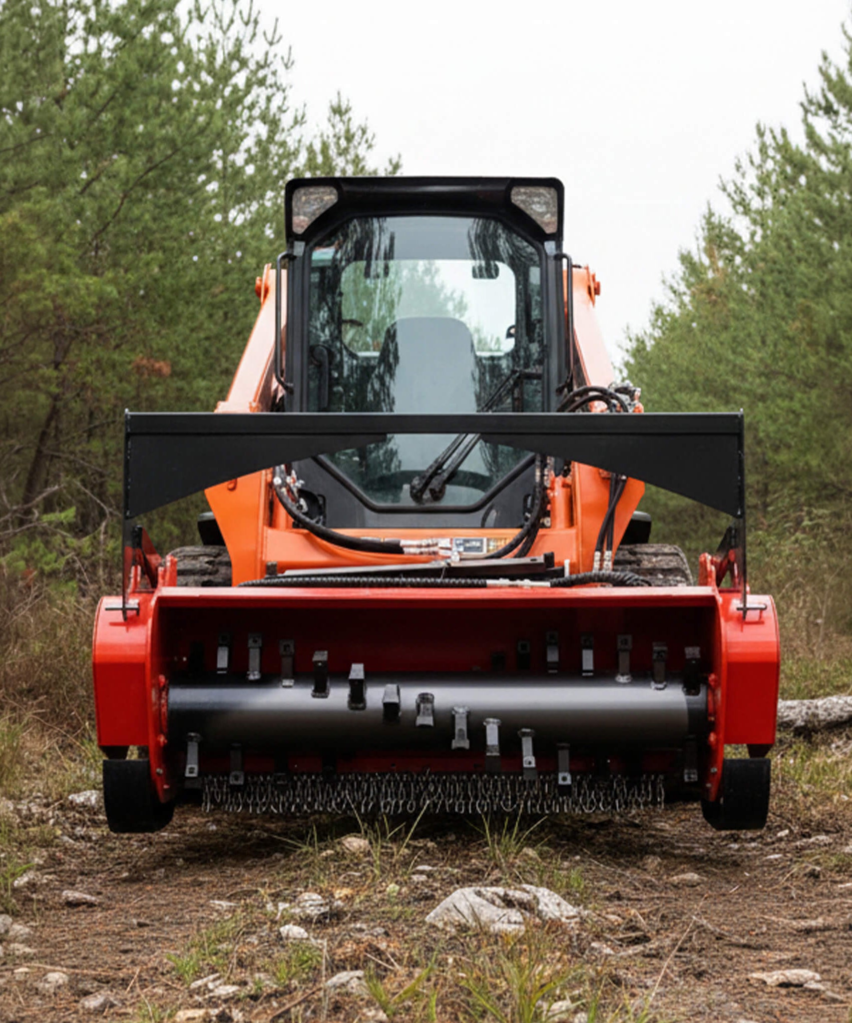 Heavy-Duty 46-Inch Drum Forestry Skid Steer Mulcher Attachment (SAK30495)