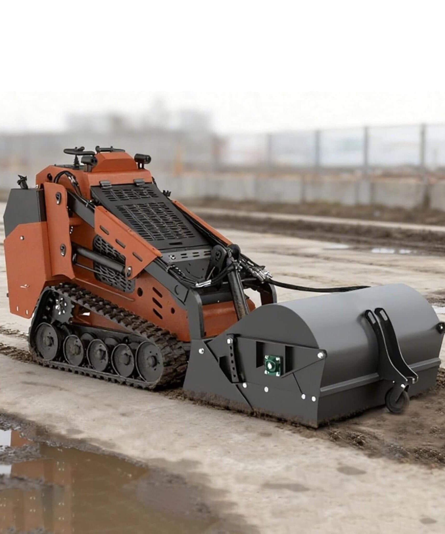 Heavy-Duty 48-Inch Mini Skid Steer Sweeper Attachment (SAK94820)