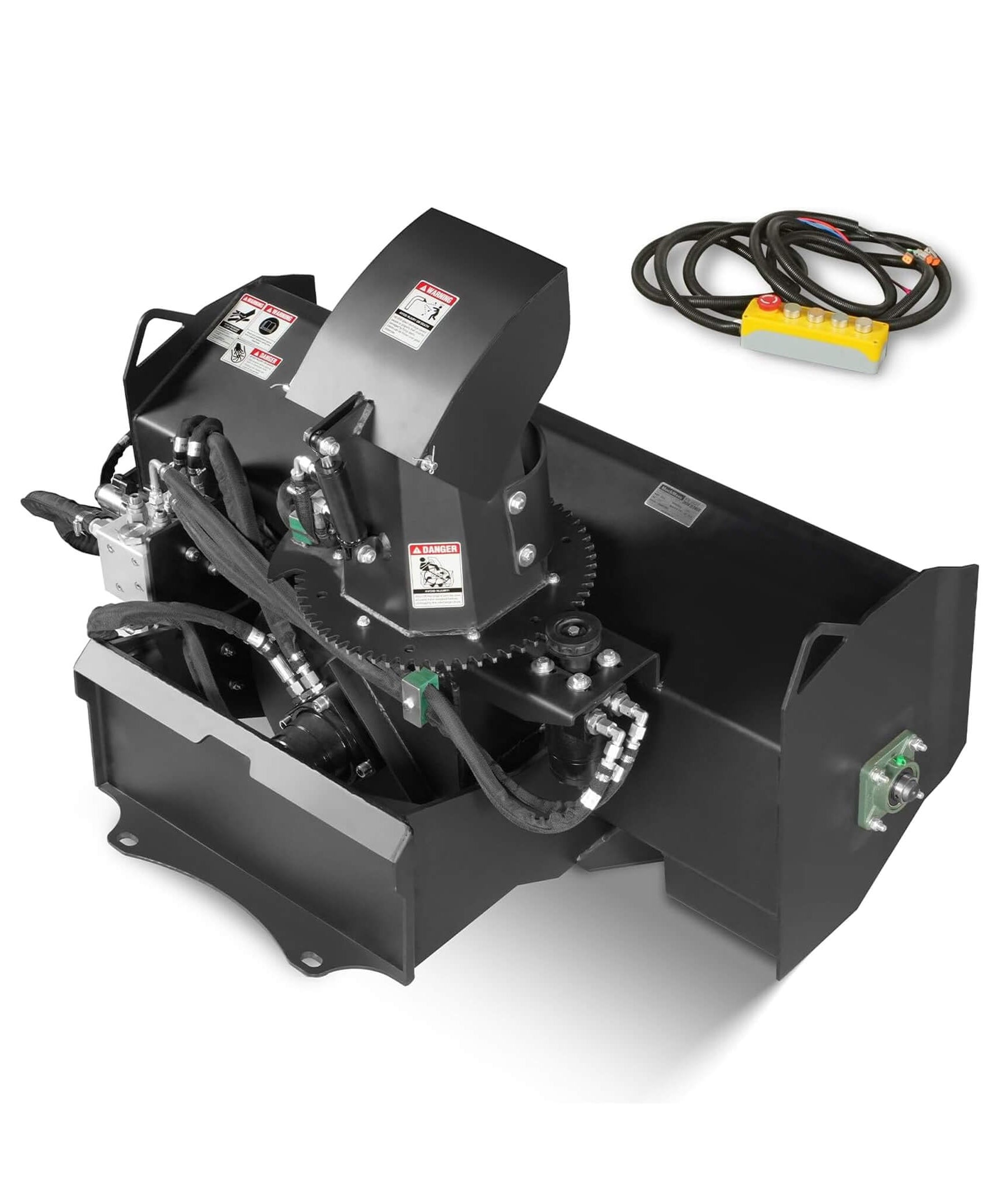 Heavy-Duty 48-Inch Remote Control Hydraulic Mini Skid Steer Snow Blower Attachment (SAK34782)