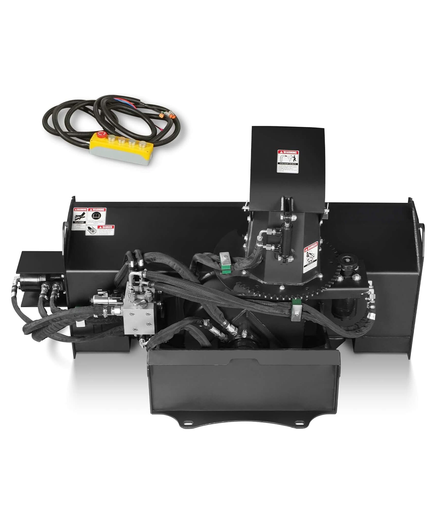 Heavy-Duty 48-Inch Remote Control Hydraulic Mini Skid Steer Snow Blower Attachment (SAK34782)