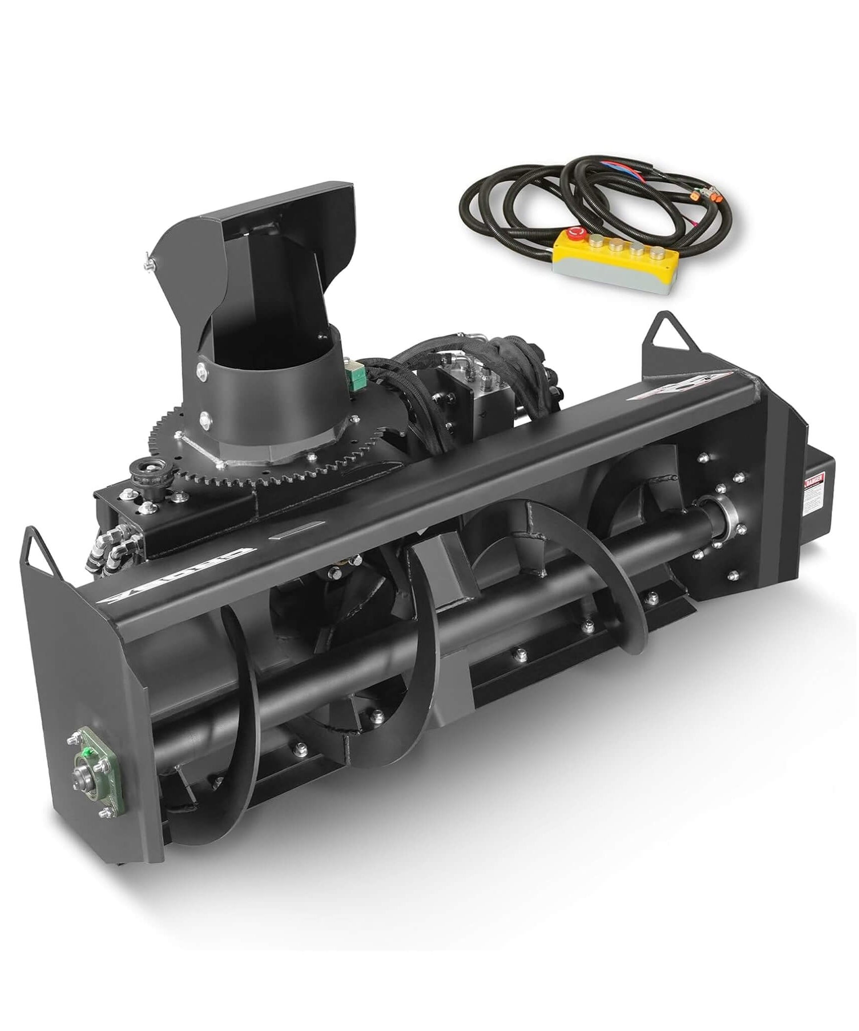 Heavy-Duty 48-Inch Remote Control Hydraulic Mini Skid Steer Snow Blower Attachment (SAK34782)