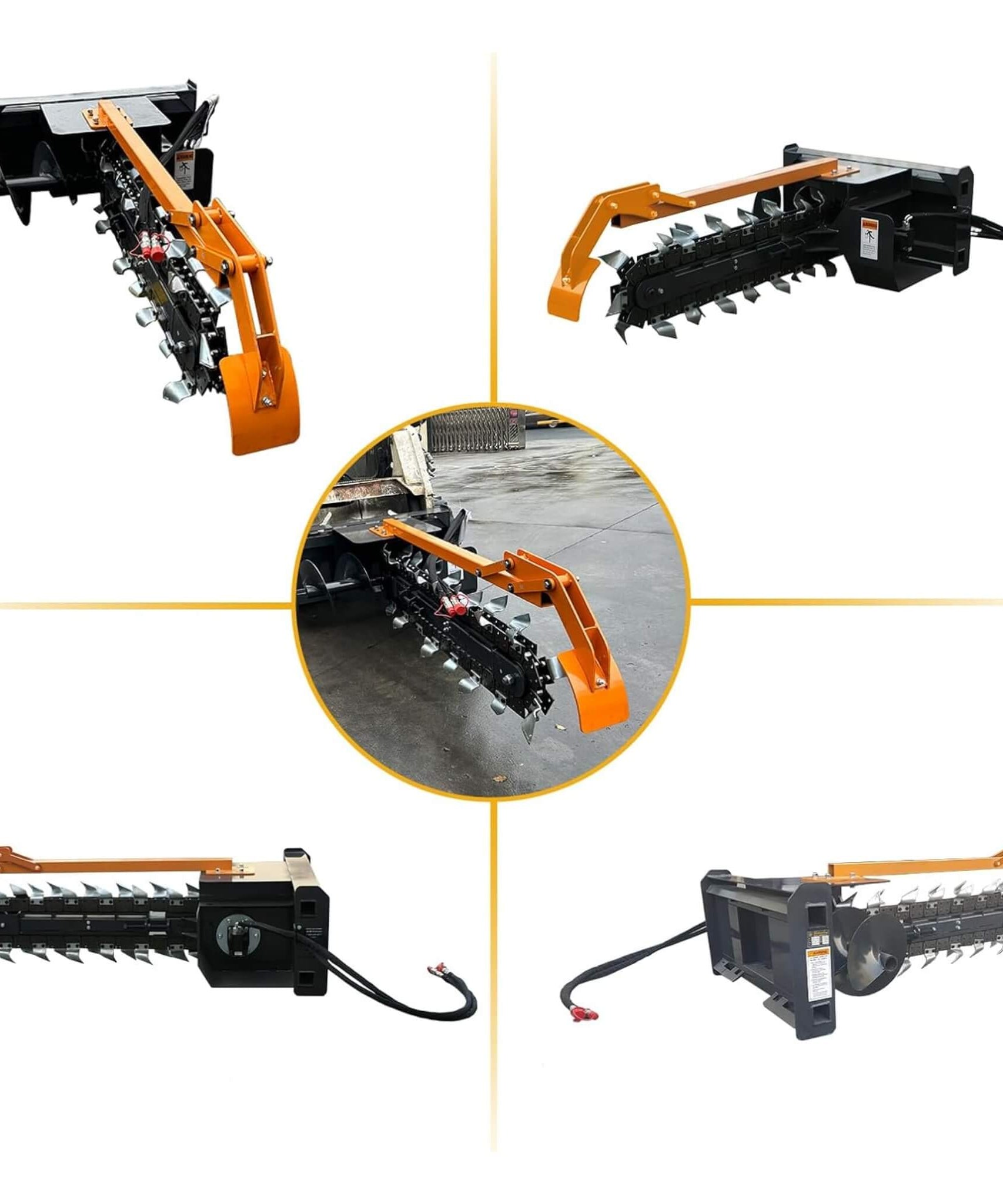 Heavy-Duty 48-Inch Skid Steer Attachment Trencher With Auger (SAK16842)