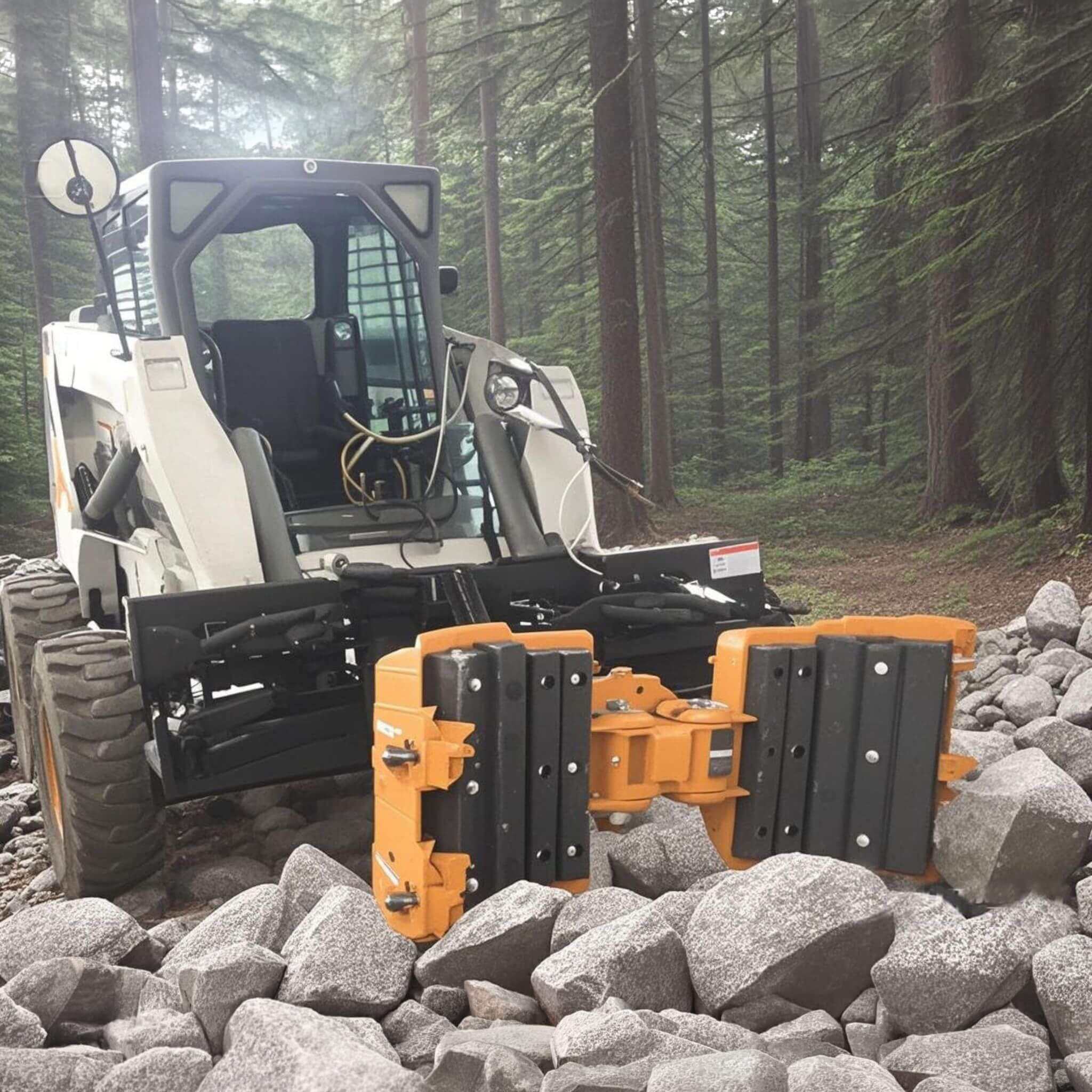 Heavy-Duty 5-Finger Rotating Rock And Tree Grapple Skid Steer Attachment (SAK39516)