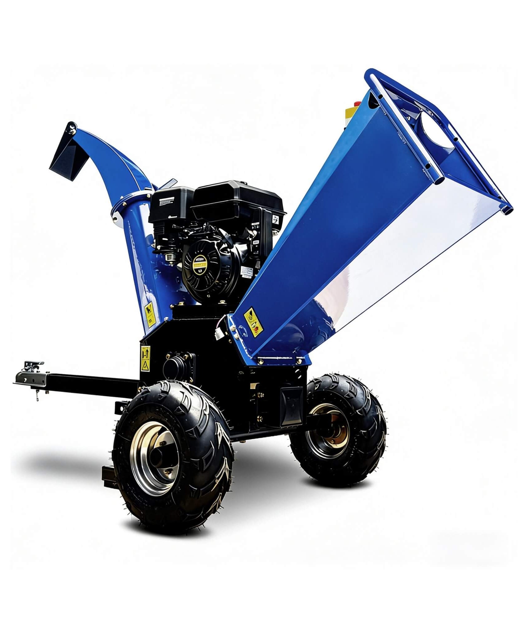 Heavy-Duty 5-Inch 15HP 420CC Gas Drum Wood Chipper Shredder With Electric Start And Tow Hitch (SAK48652)
