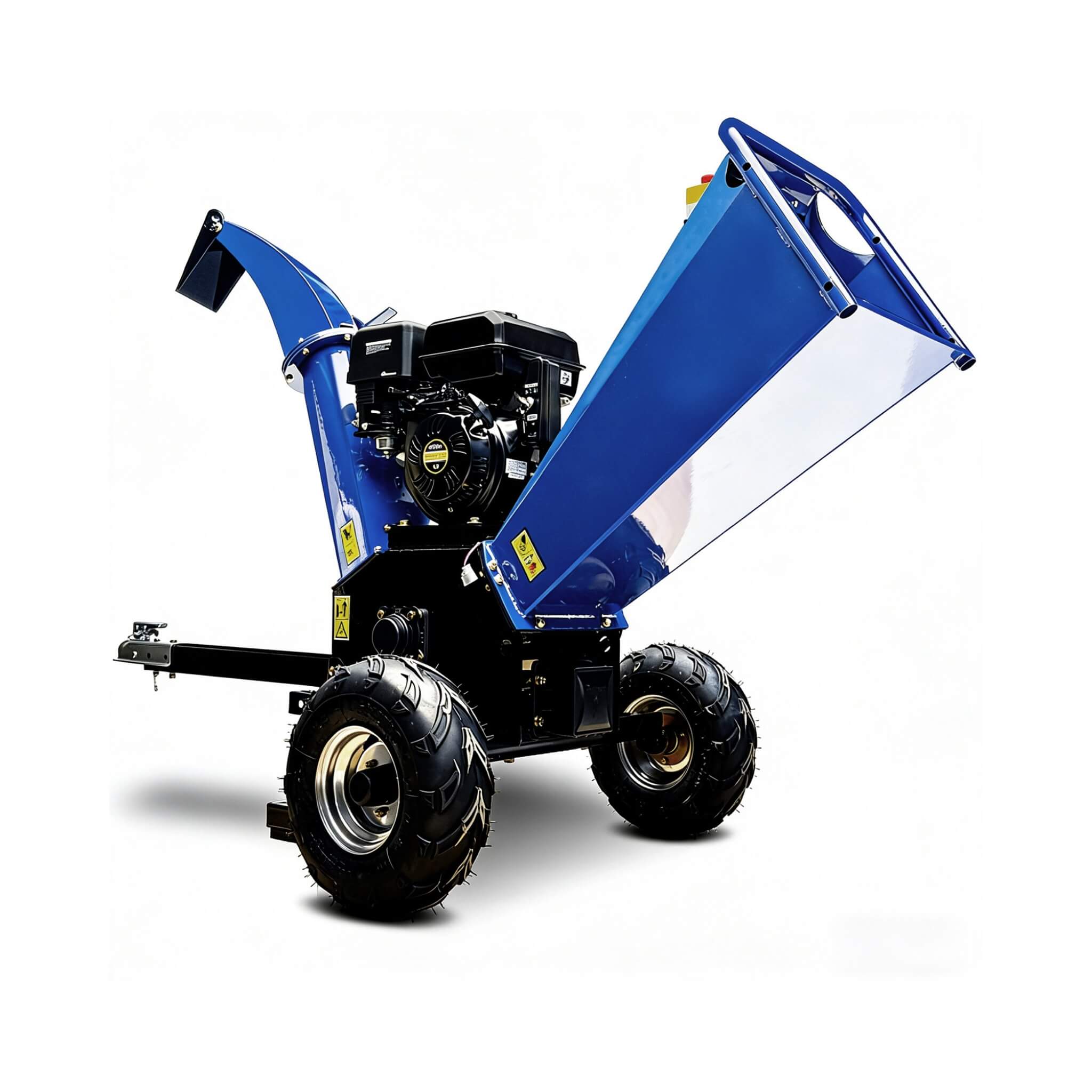 Heavy-Duty 5-Inch 15HP 420CC Gas Drum Wood Chipper Shredder With Electric Start And Tow Hitch (SAK48652)