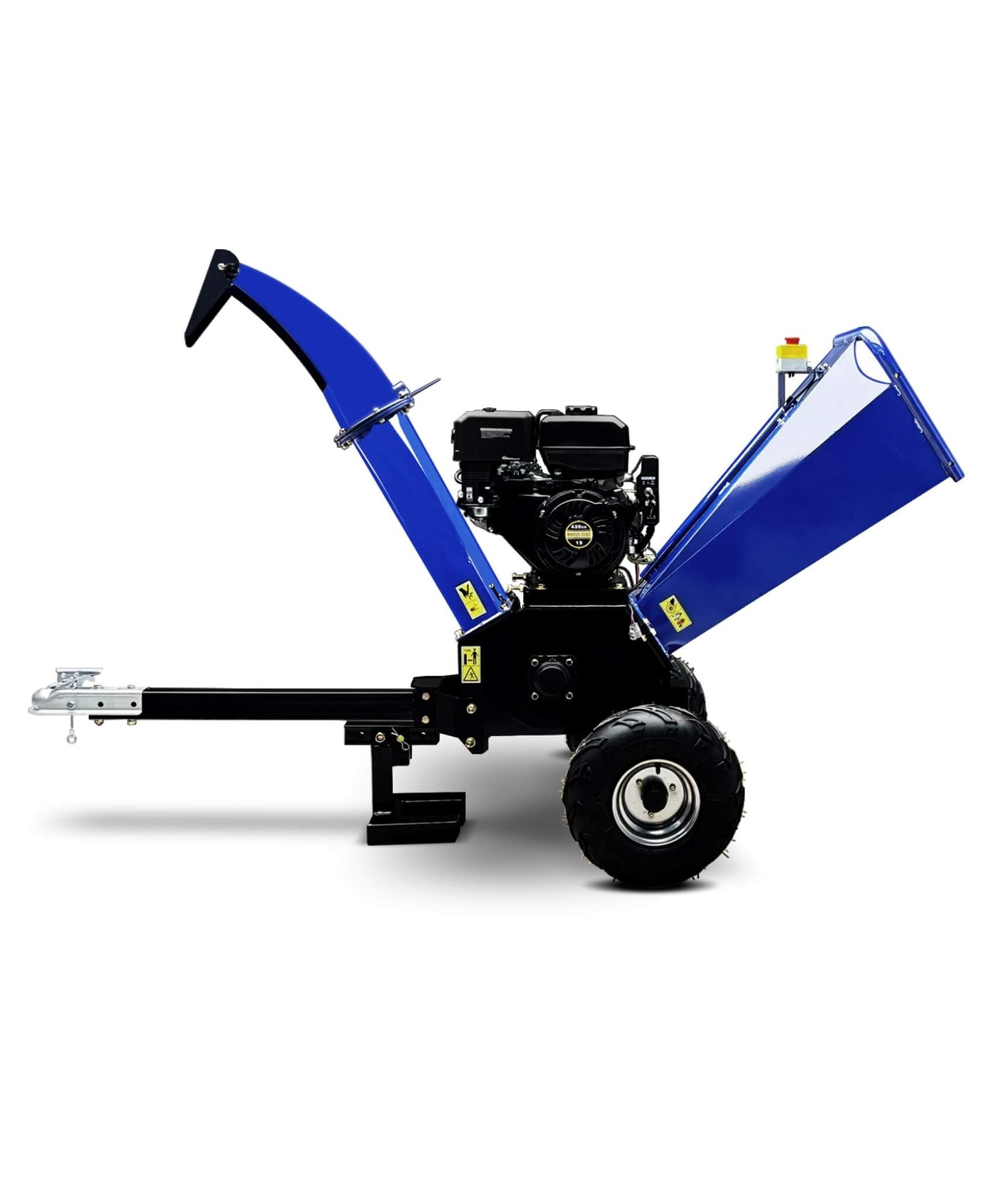 Heavy-Duty 5-Inch 15HP 420CC Gas Drum Wood Chipper Shredder With Electric Start And Tow Hitch (SAK48652)
