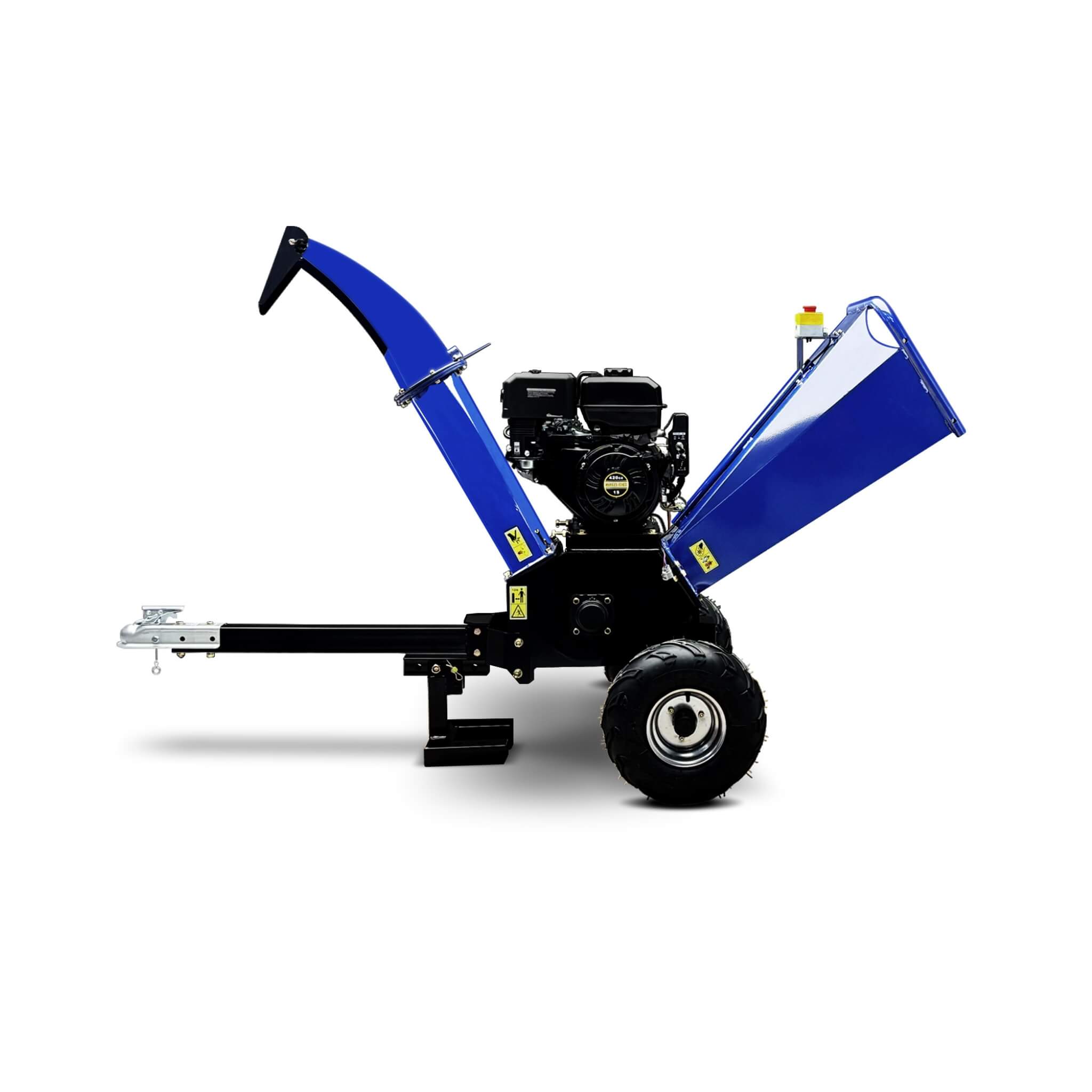 Heavy-Duty 5-Inch 15HP 420CC Gas Drum Wood Chipper Shredder With Electric Start And Tow Hitch (SAK48652)