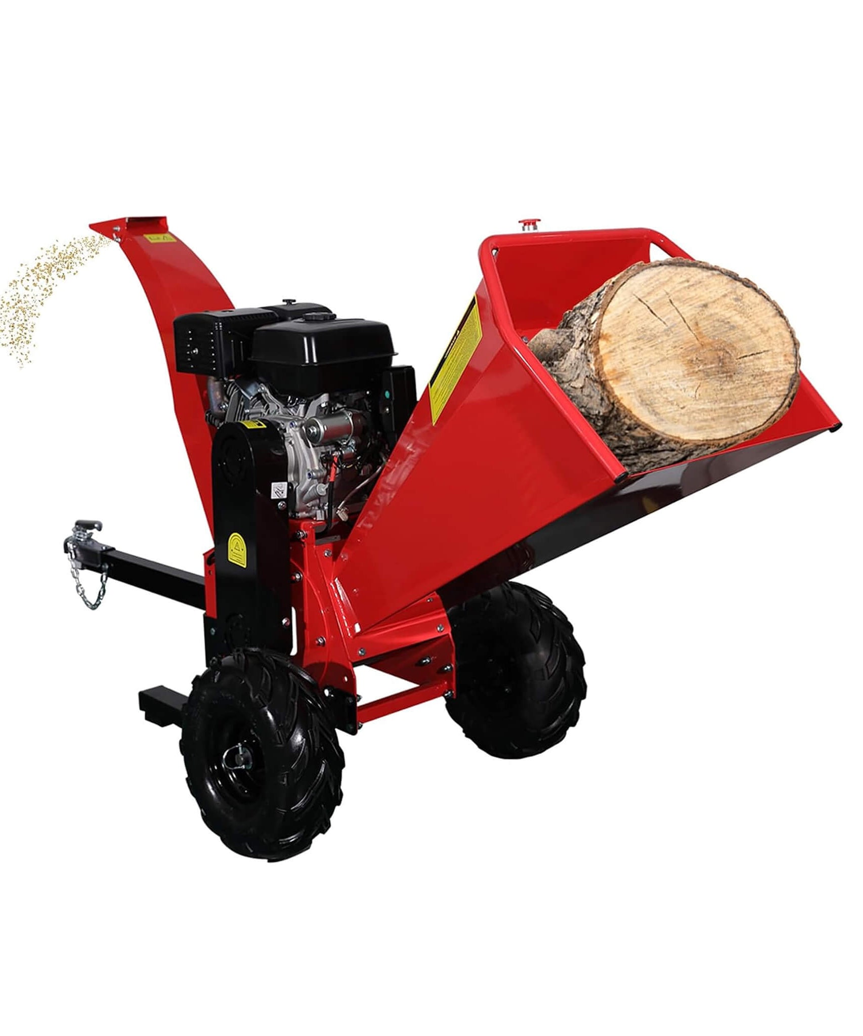 Heavy-Duty 5-Inch 420CC 15HP Towable Gas Wood Chipper Shredder Mulcher (SAK17493)