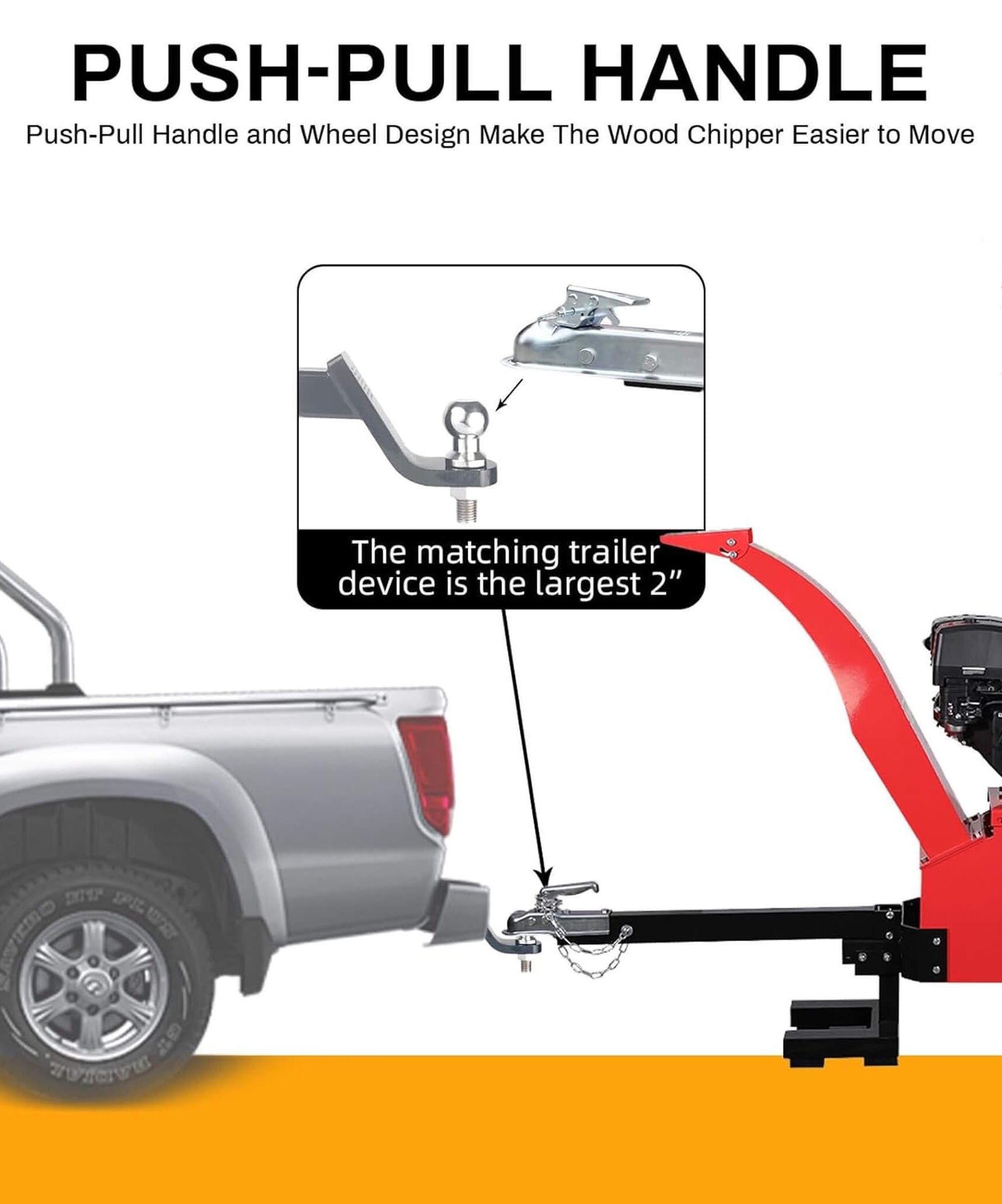 Heavy-Duty 5-Inch 420CC 15HP Towable Gas Wood Chipper Shredder Mulcher (SAK17493)