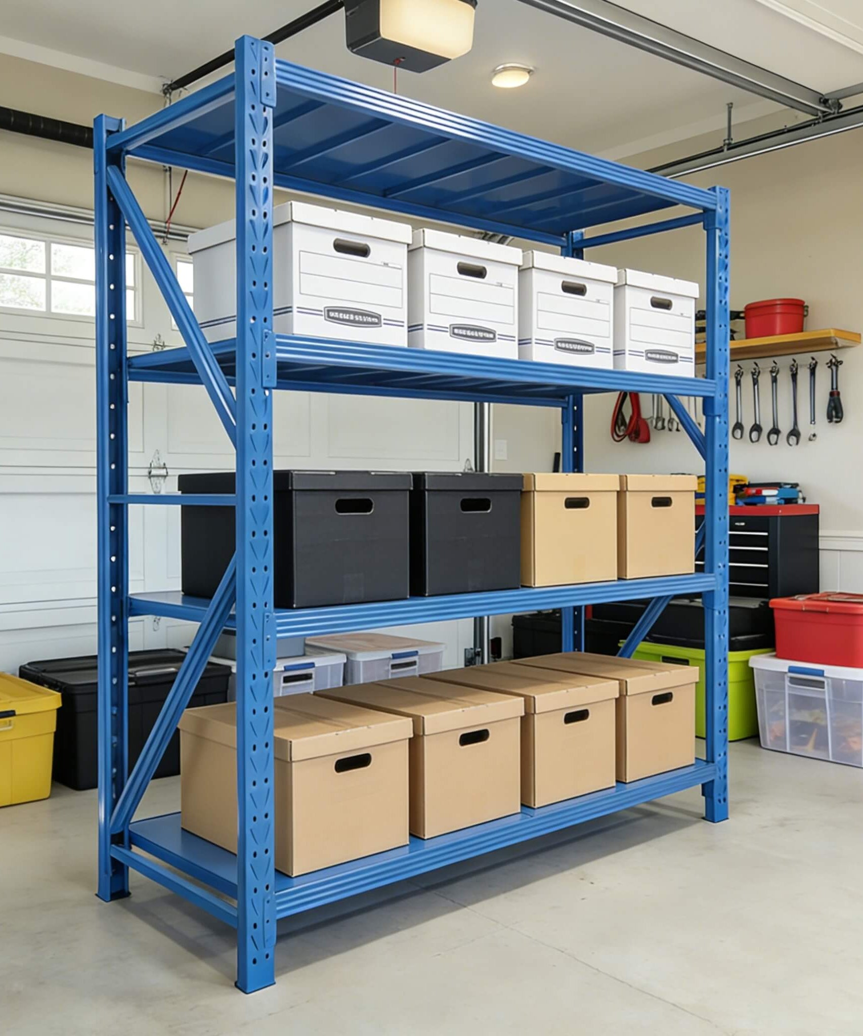 Heavy-Duty 5000-Pound 4-Tier Adjustable Steel Garage Shelf (SAK52841)