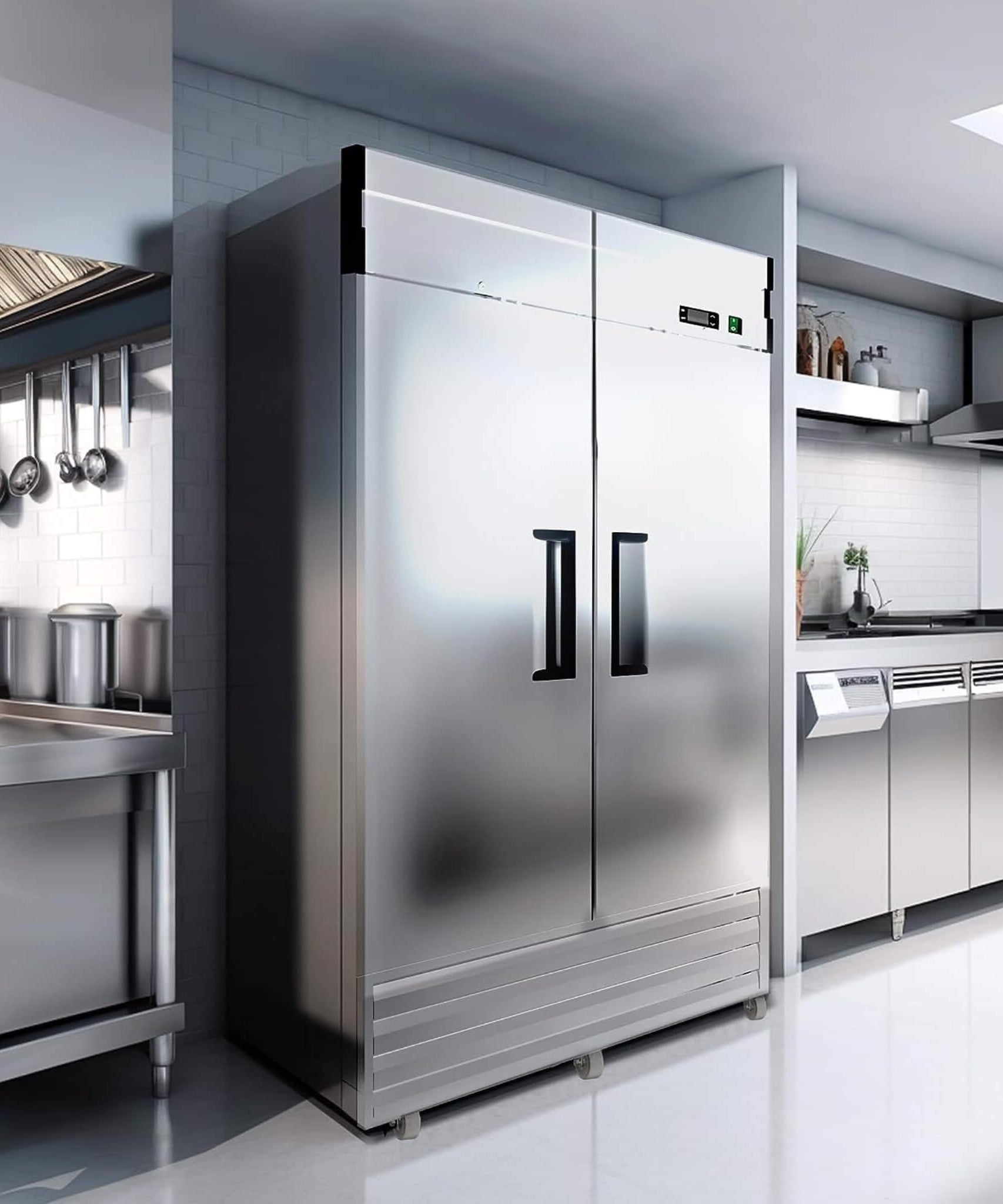 Heavy-Duty 54-Inch 2-Door Stainless Steel Commercial Freezer With OmniSmart Temperature Control (SAK91765)