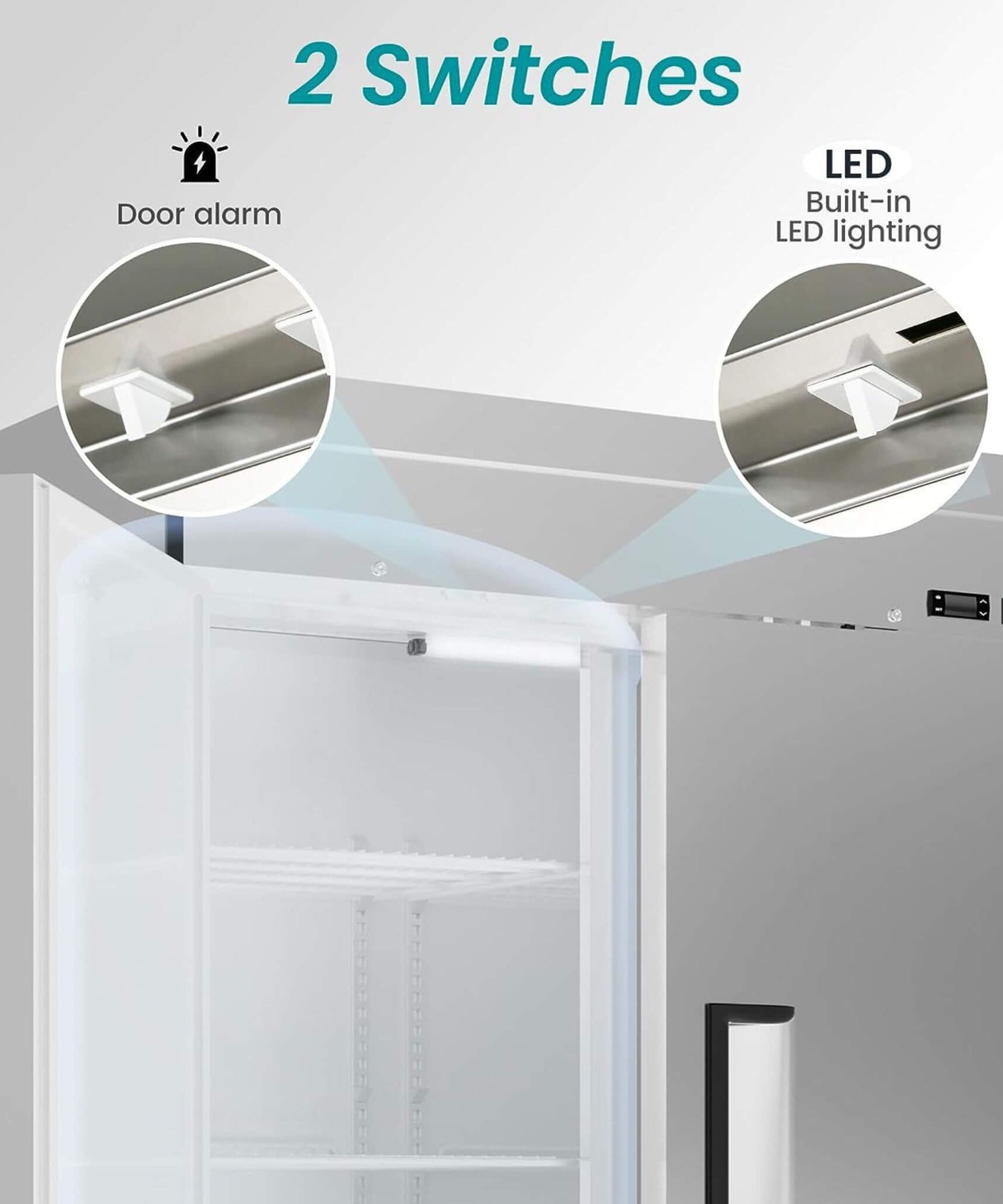 Heavy-Duty 54-Inch 2-Door Stainless Steel Commercial Freezer With OmniSmart Temperature Control (SAK91765)