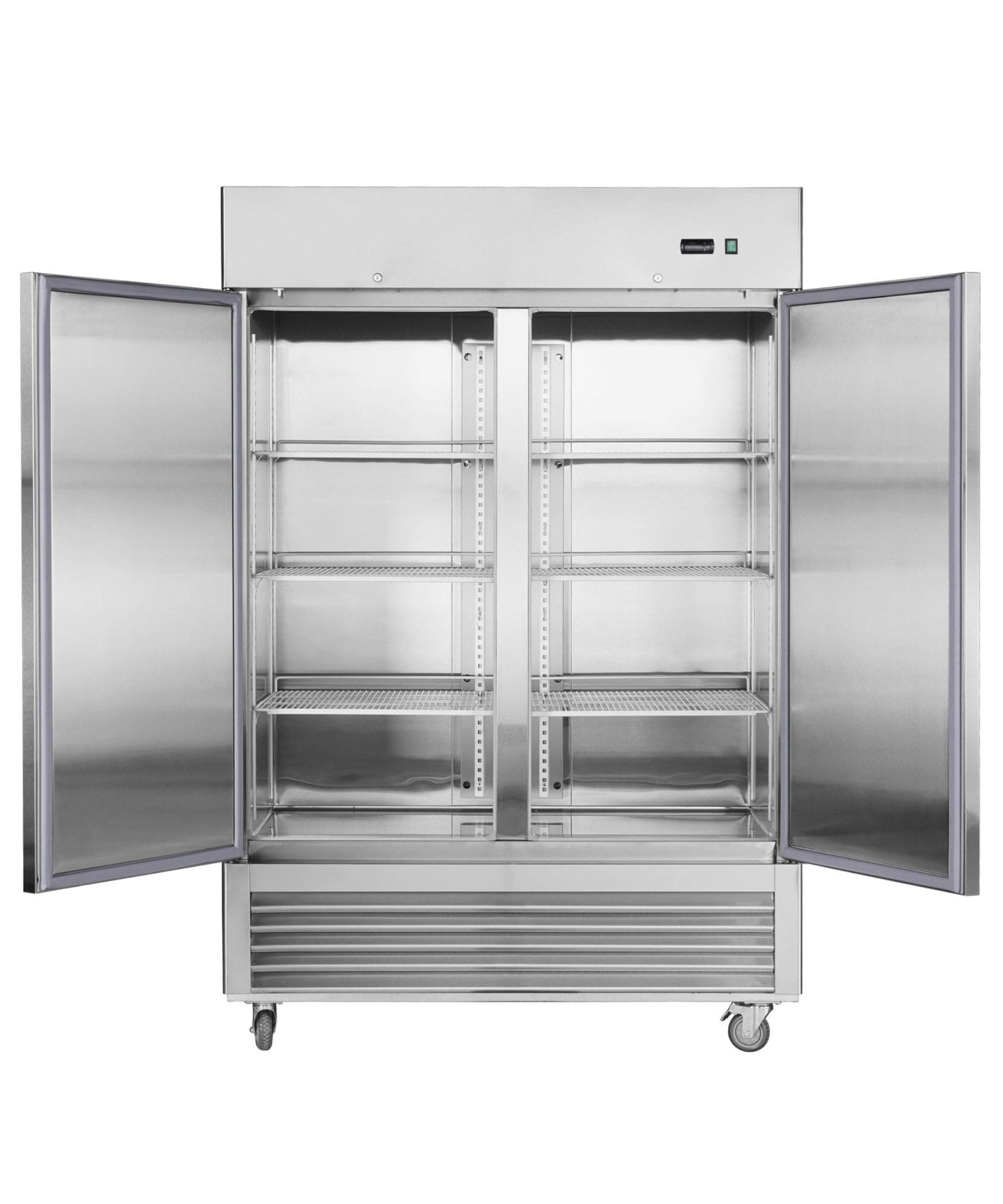 Heavy-Duty 54-Inch Stainless Steel 2-Door Reach-In Upright Commercial Freezer (SAK66598)
