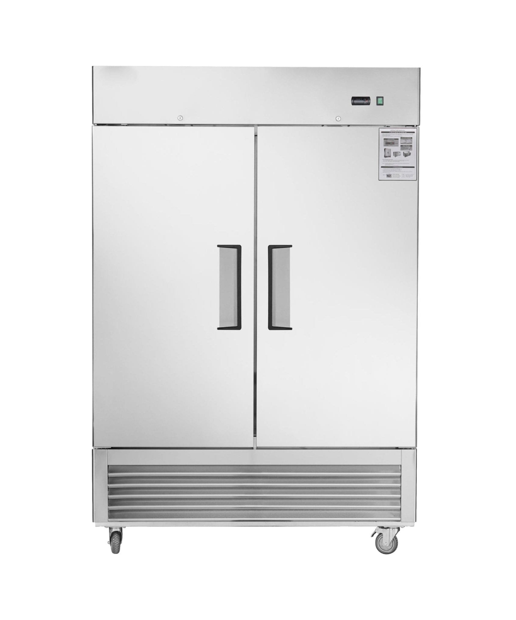Heavy-Duty 54-Inch Stainless Steel 2-Door Reach-In Upright Commercial Freezer (SAK66598)