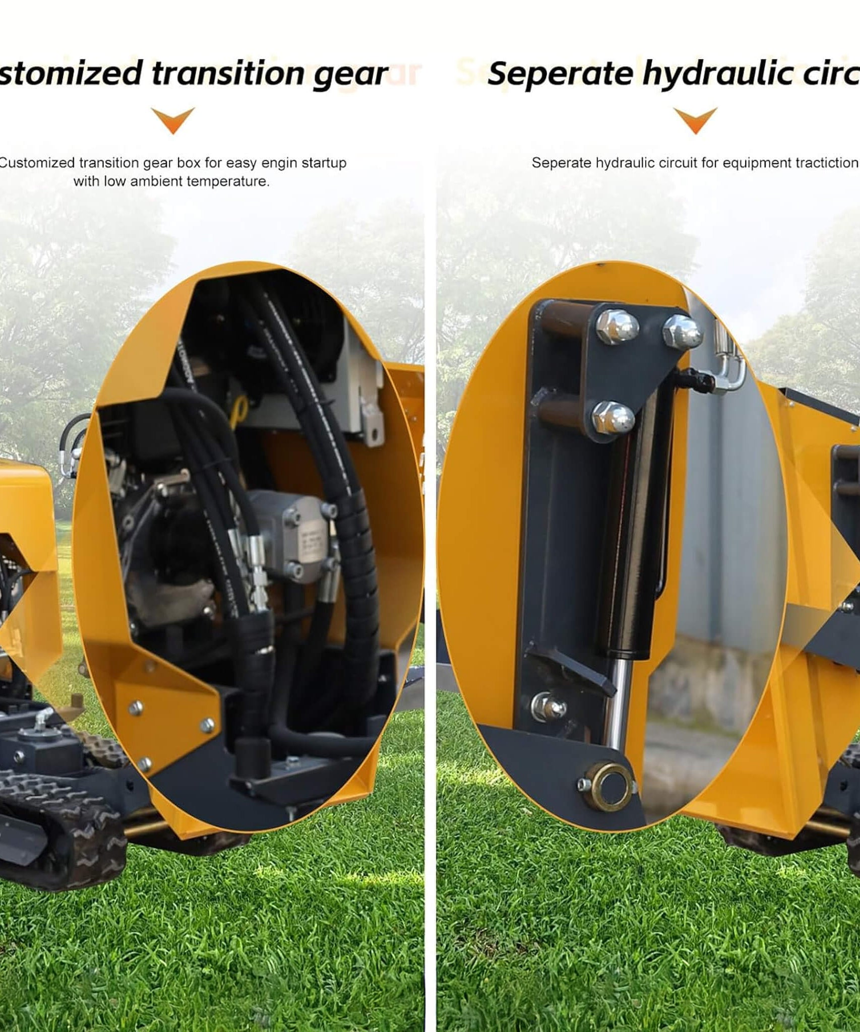 Heavy-Duty 6.5HP 1100LBS Tracked Hydraulic Dumper With Shovel (SAK62780)