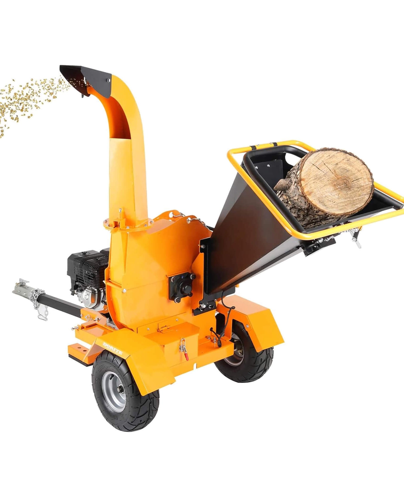 Heavy-Duty 6-Inch 420CC 15HP Towable Gas Wood Chipper Shredder (SAK84602)