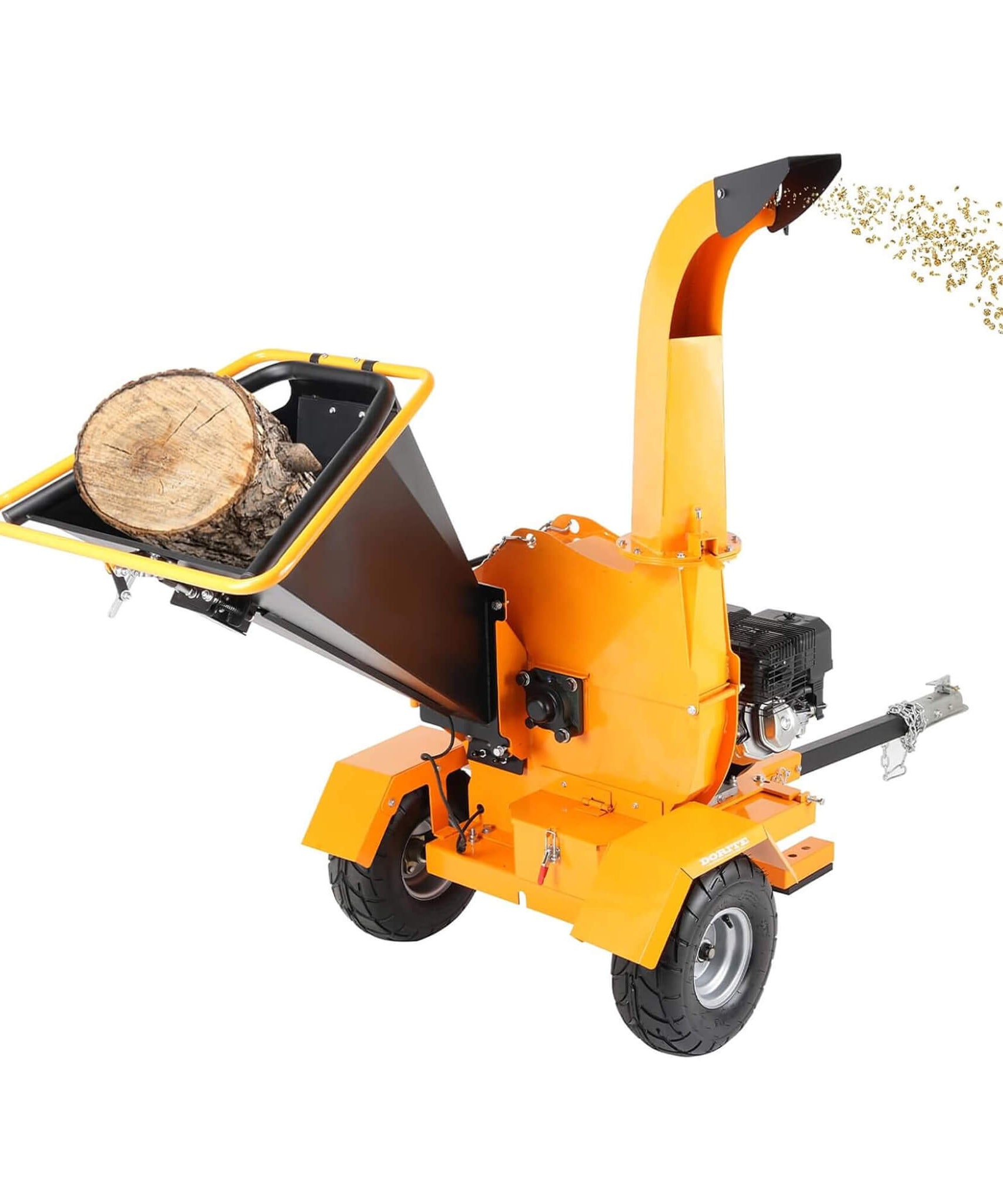 Heavy-Duty 6-Inch 420CC 15HP Towable Gas Wood Chipper Shredder (SAK84602)