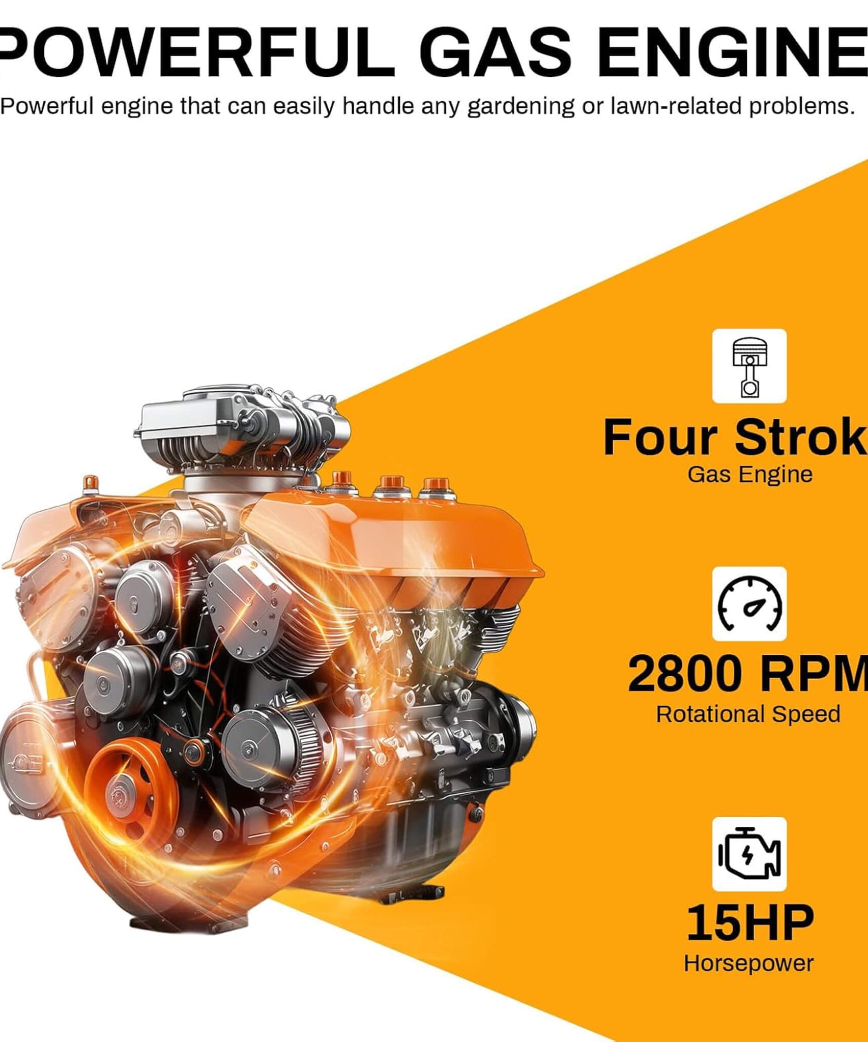 Heavy-Duty 6-Inch 420CC 15HP Towable Gas Wood Chipper Shredder (SAK84602)
