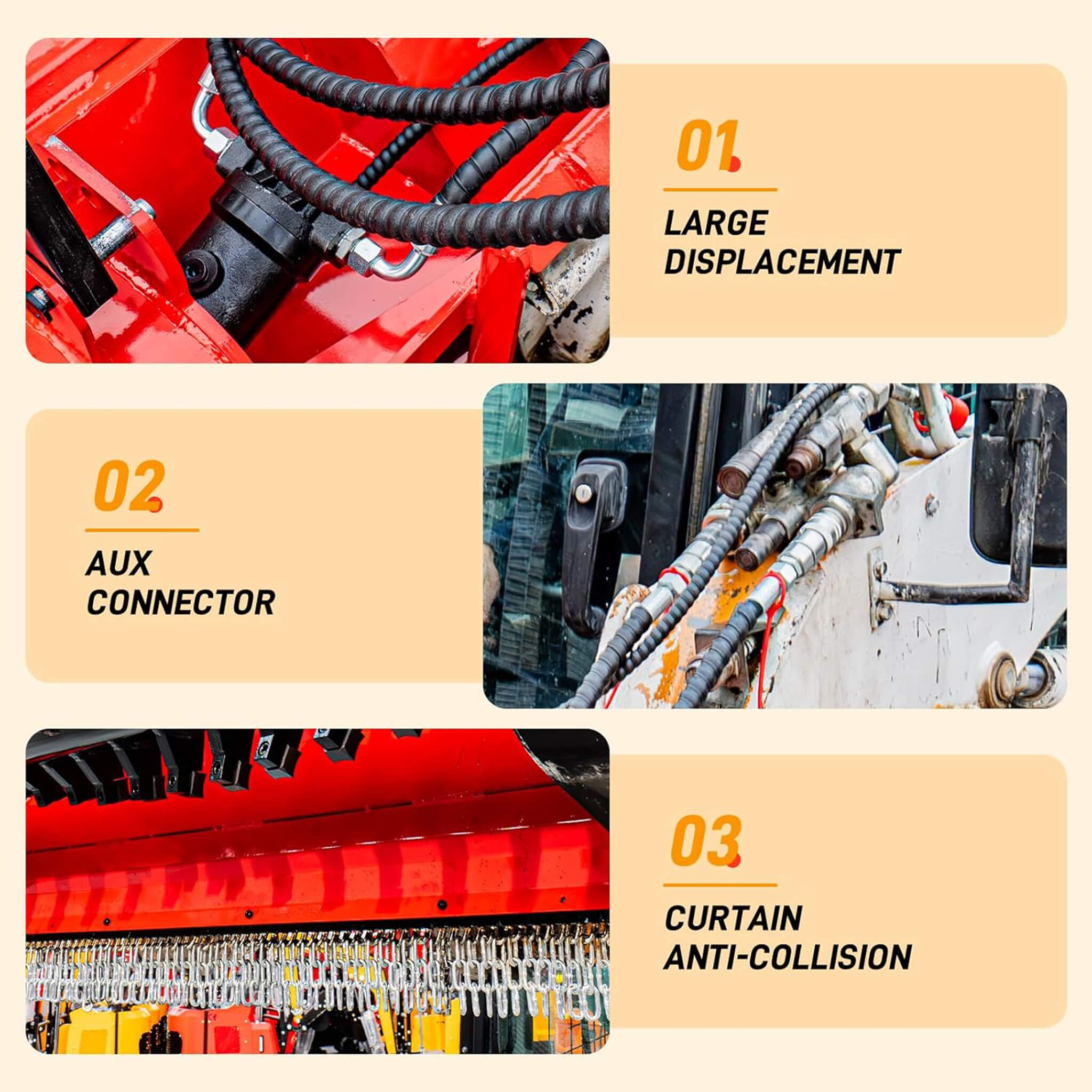 Heavy-Duty 60-Inch Hydraulic Forestry Mulcher Skid Steer Loader Attachment (SAK50792)