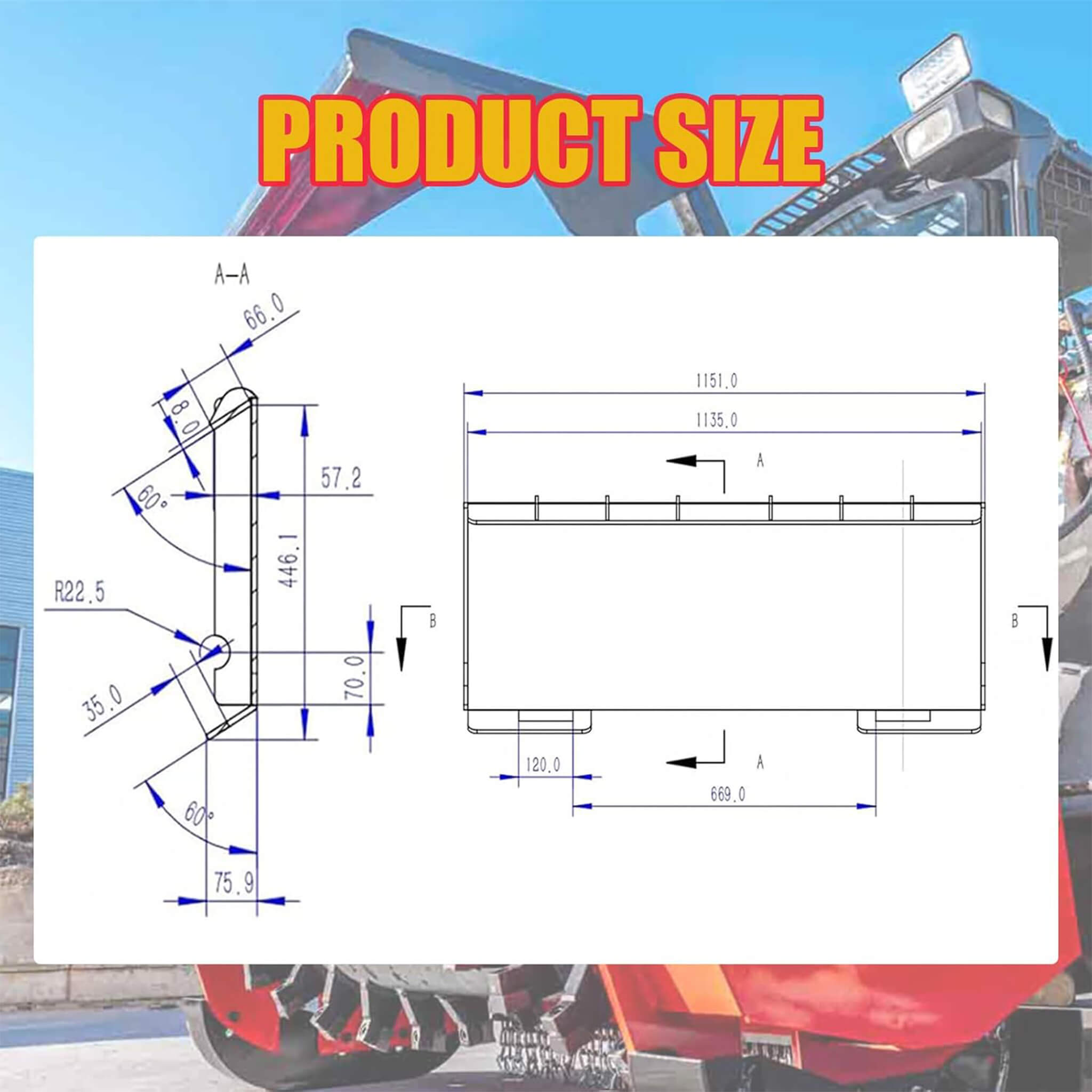 Heavy-Duty 60-Inch Hydraulic Forestry Mulcher Skid Steer Loader Attachment (SAK50792)