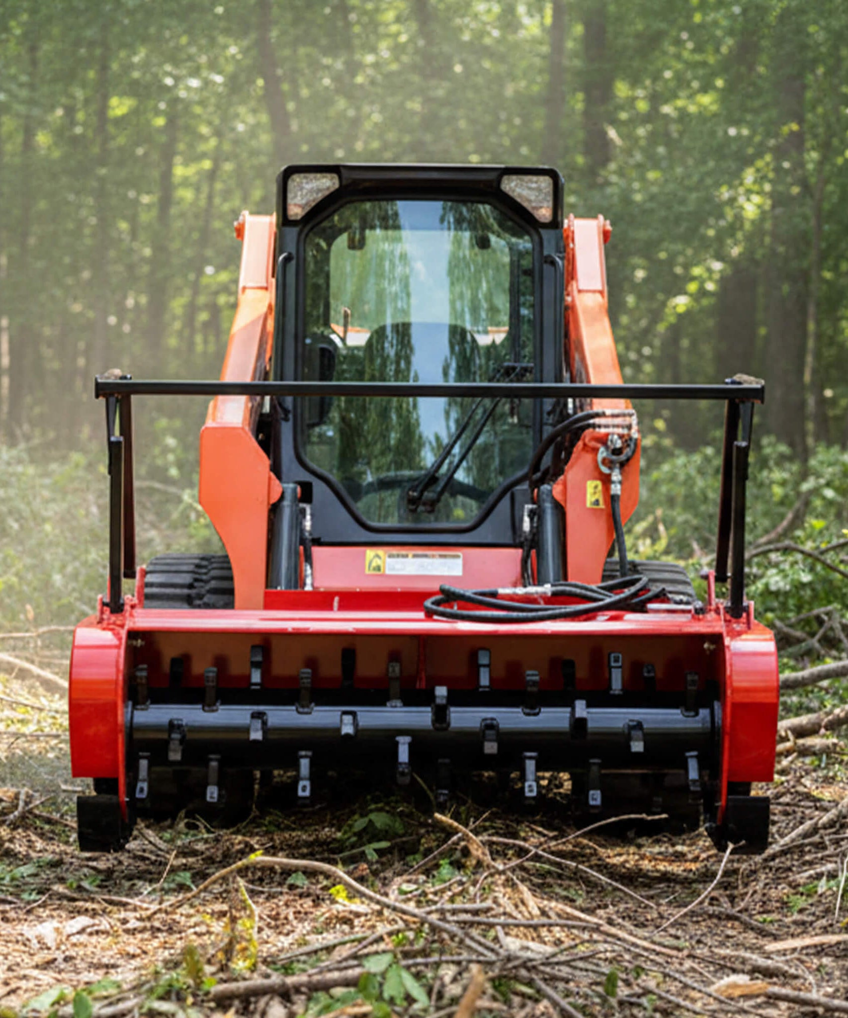 Heavy-Duty 60-Inch Hydraulic Forestry Mulcher Skid Steer Loader Attachment (SAK50792)