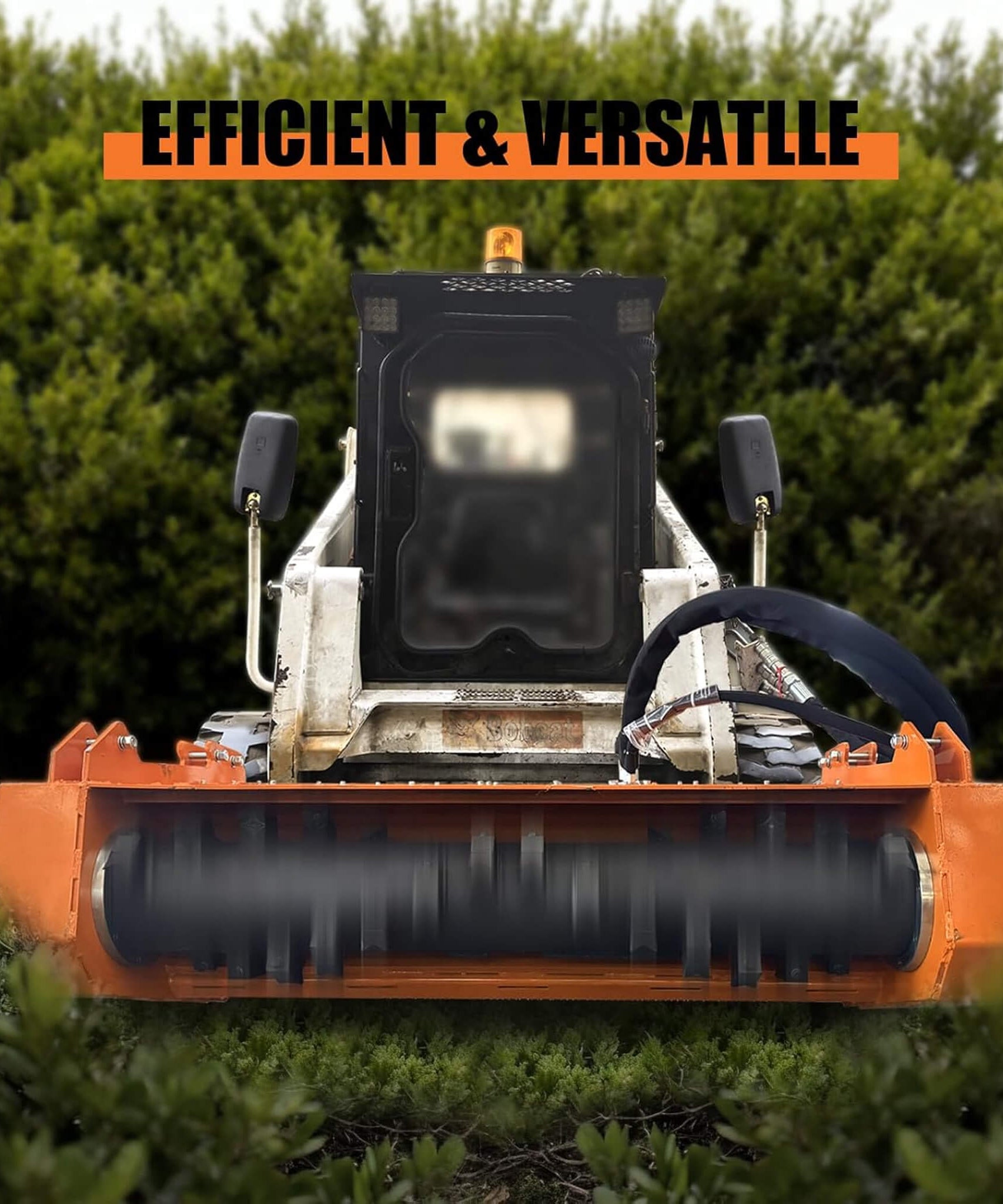 Heavy-Duty 60-Inch Hydraulic Skid Steer Loader Forestry Mulcher Attachment (SAK76249)