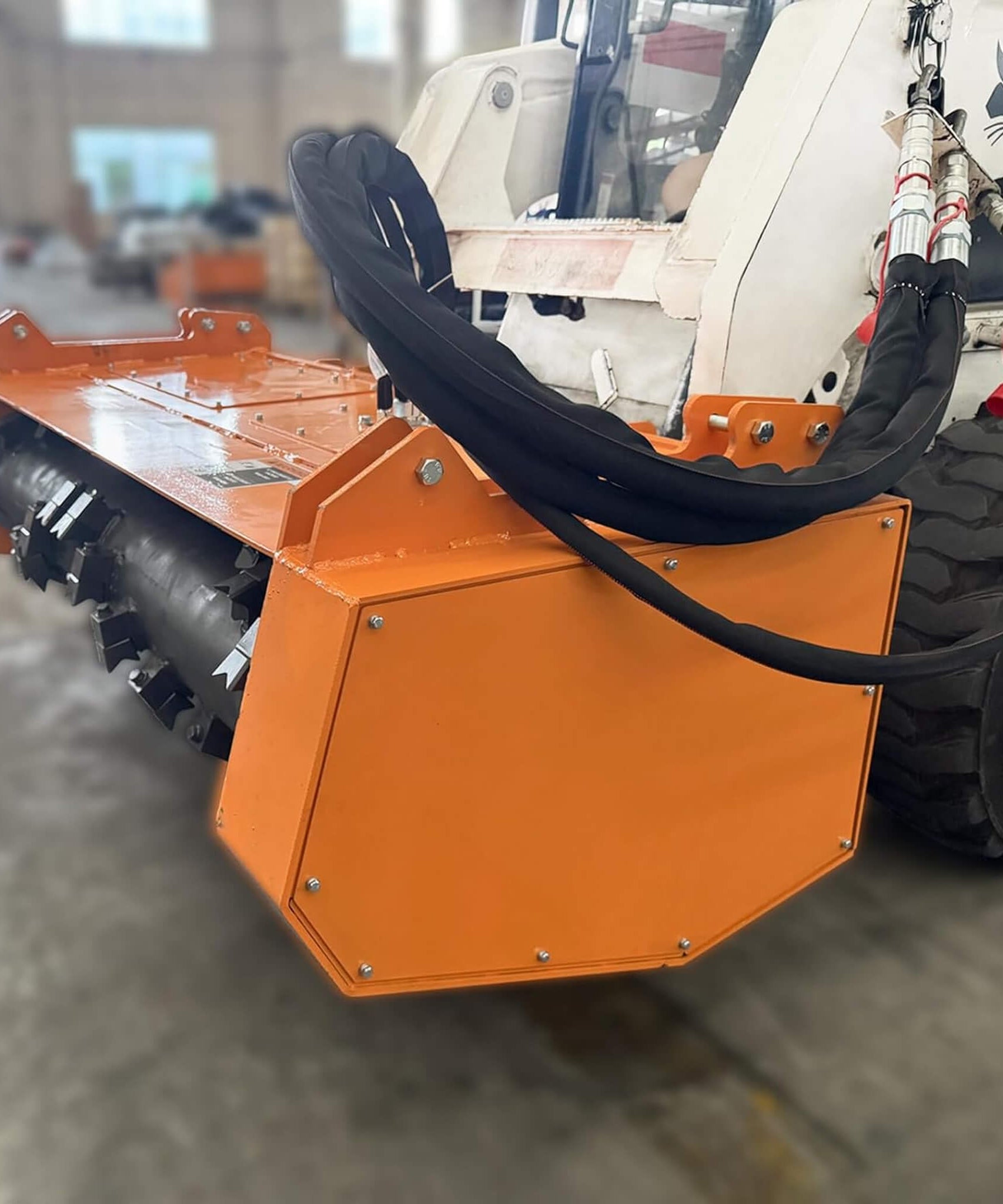 Heavy-Duty 60-Inch Hydraulic Skid Steer Loader Forestry Mulcher Attachment (SAK76249)