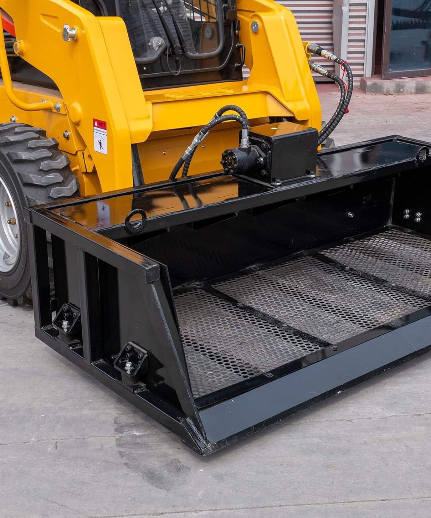 Heavy-Duty 60-Inch Topsoil Screening Skid Steer Bucket Attachment (SAK10294)
