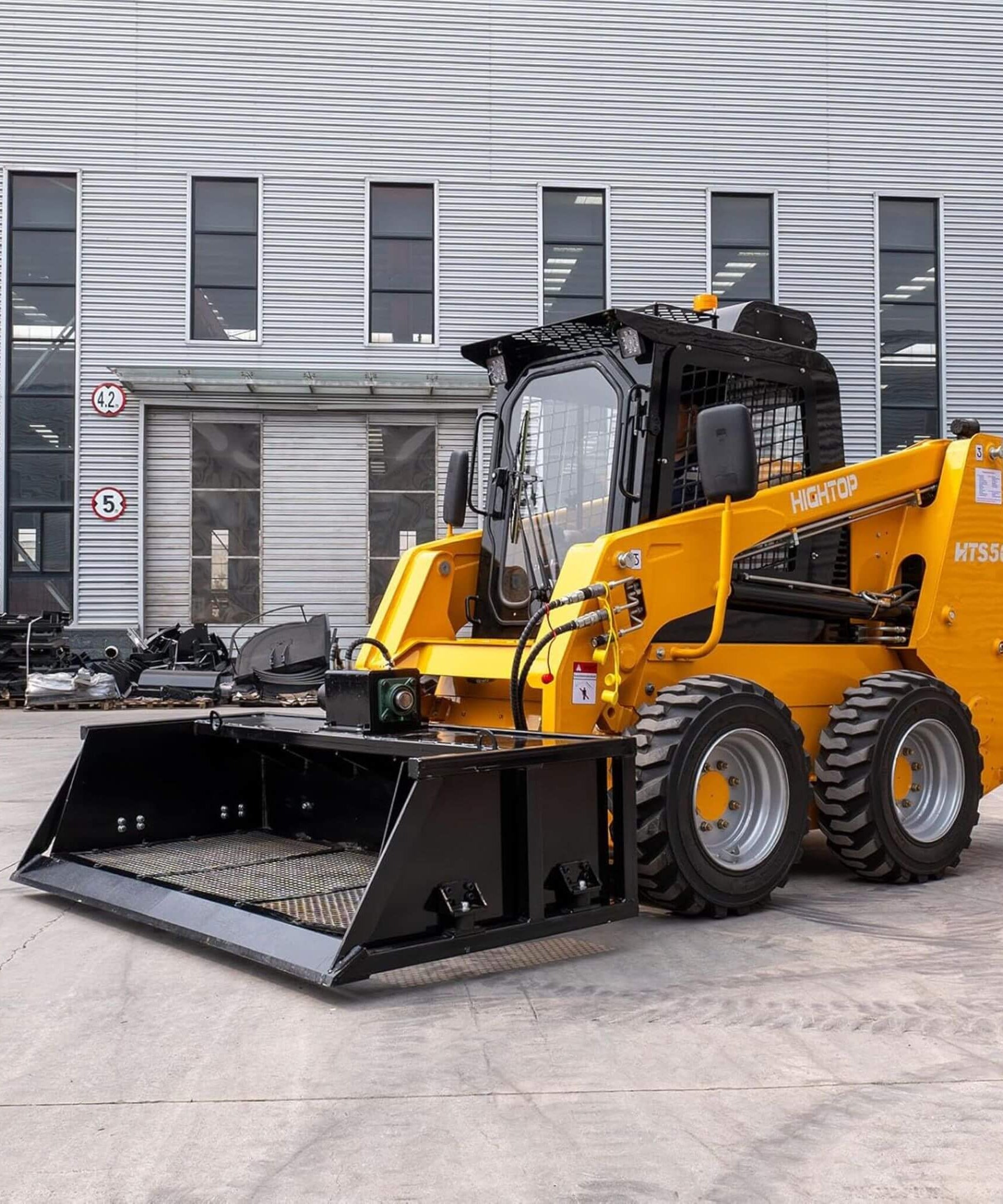 Heavy-Duty 60-Inch Topsoil Screening Skid Steer Bucket Attachment (SAK10294)