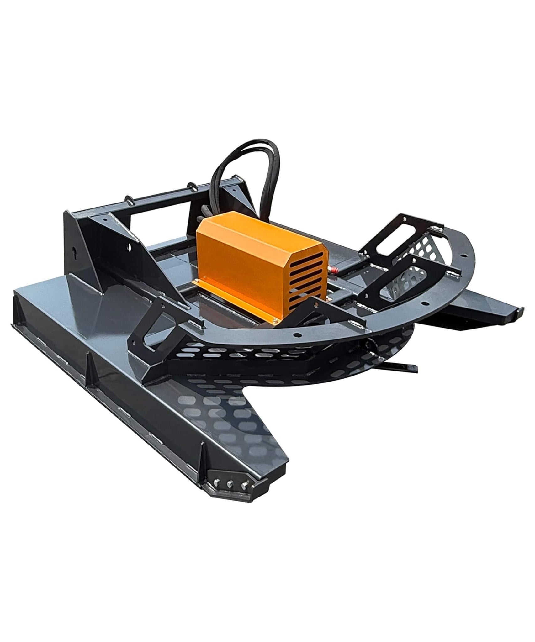 Heavy-Duty 66-Inch Open Front Deck Skid Steer Brush Cutter Attachment With 3 Steel Blades (SAK53108)