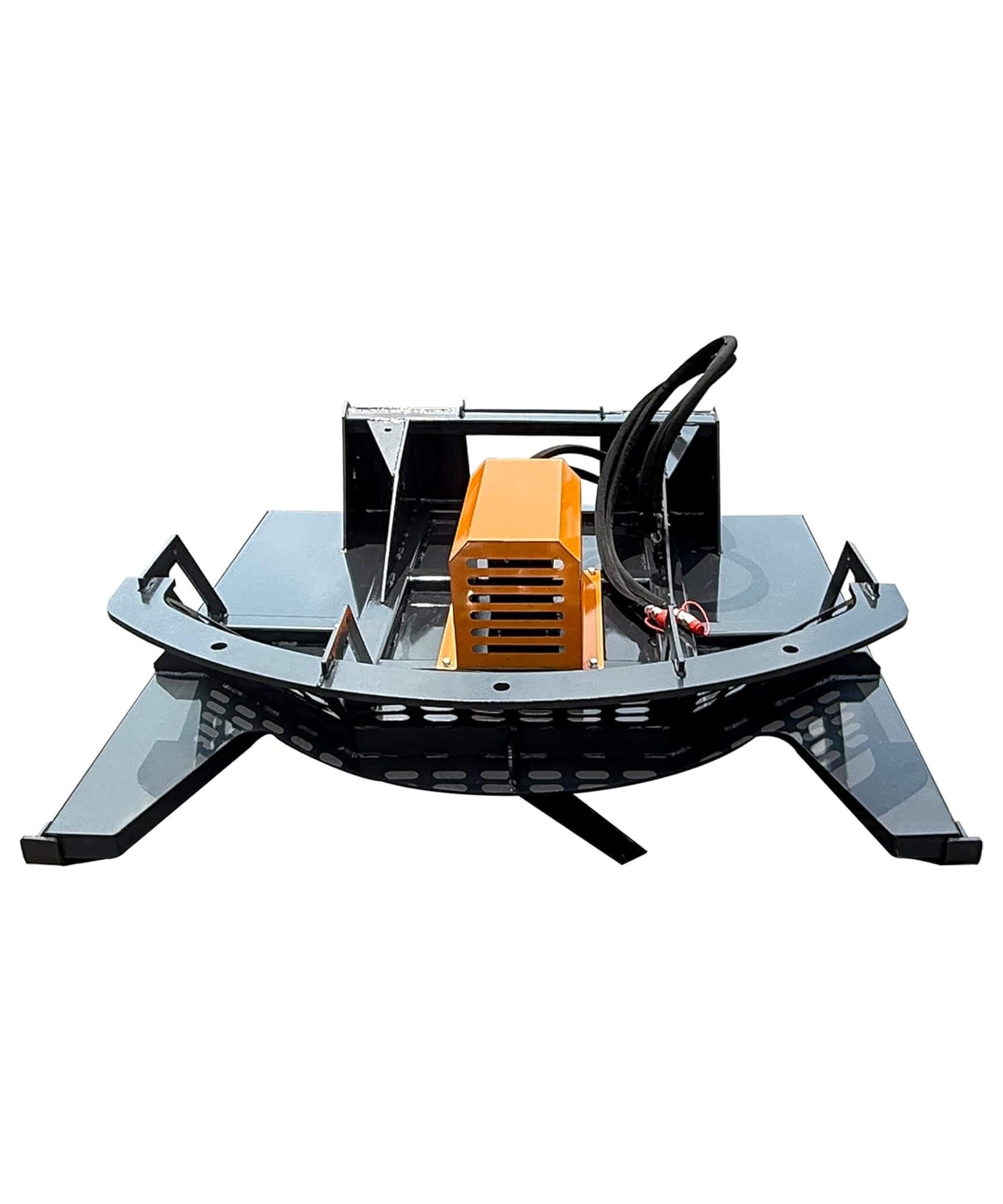 Heavy-Duty 66-Inch Open Front Deck Skid Steer Brush Cutter Attachment With 3 Steel Blades (SAK53108)
